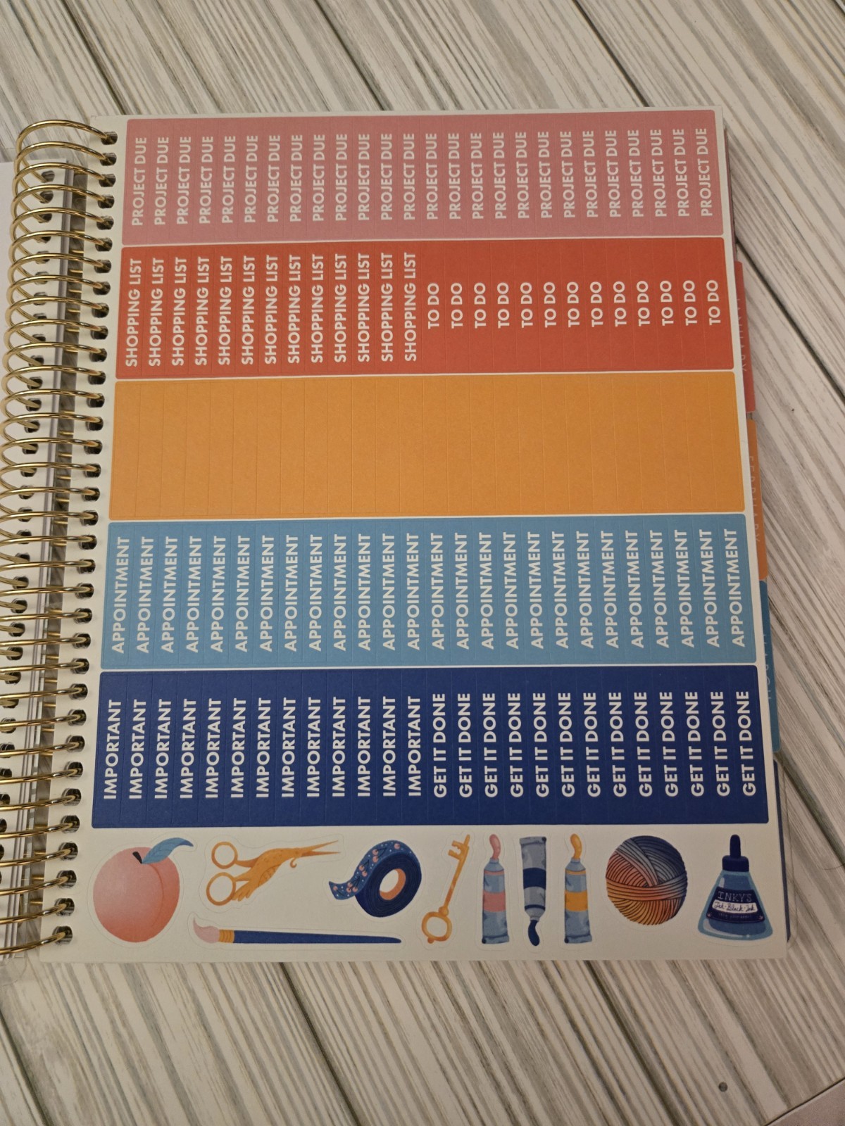 Rare Recollections 12-Month Dated Creativity Spiral Planner – Horizontal Layout