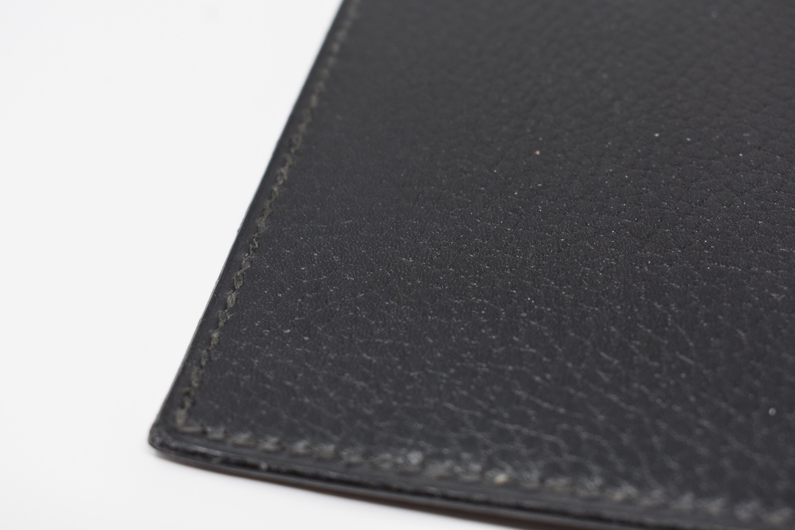 Hermes Vintage Black Calf Skin Leather Notebook/Agenda Holder