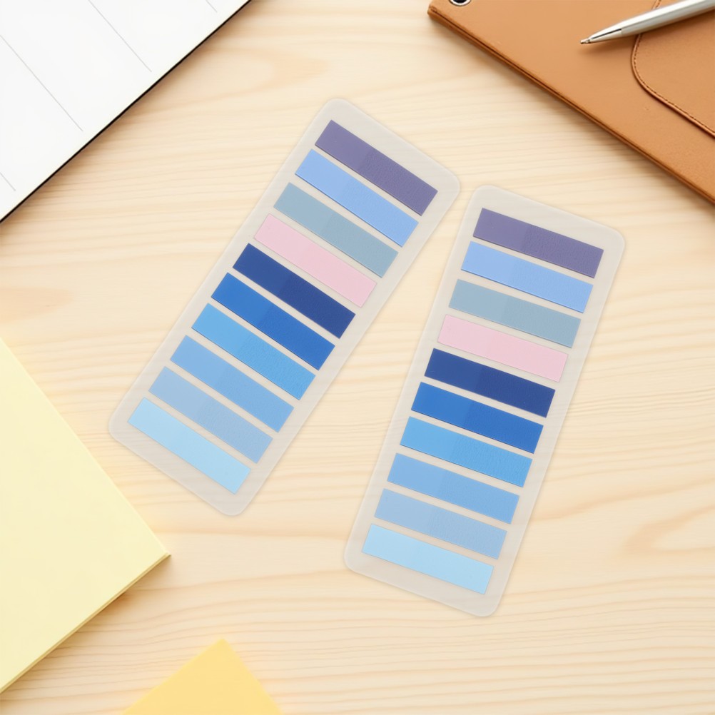 10 Pads Transparent Index Tags Multi-colored Tabs Label Paper Holder Adhesive