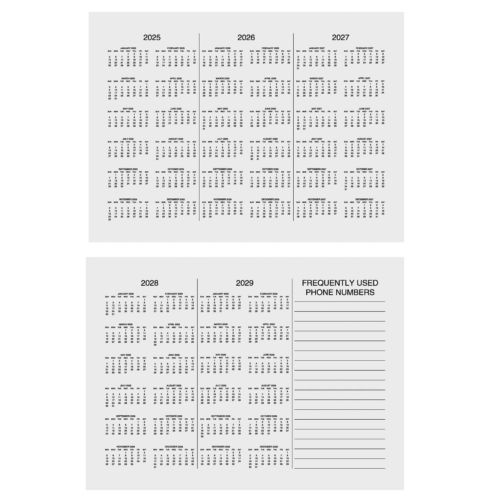 5 Year Calendar Planner 2025-2029 (Blue, 2025-2029,5 Year,61 Pages)