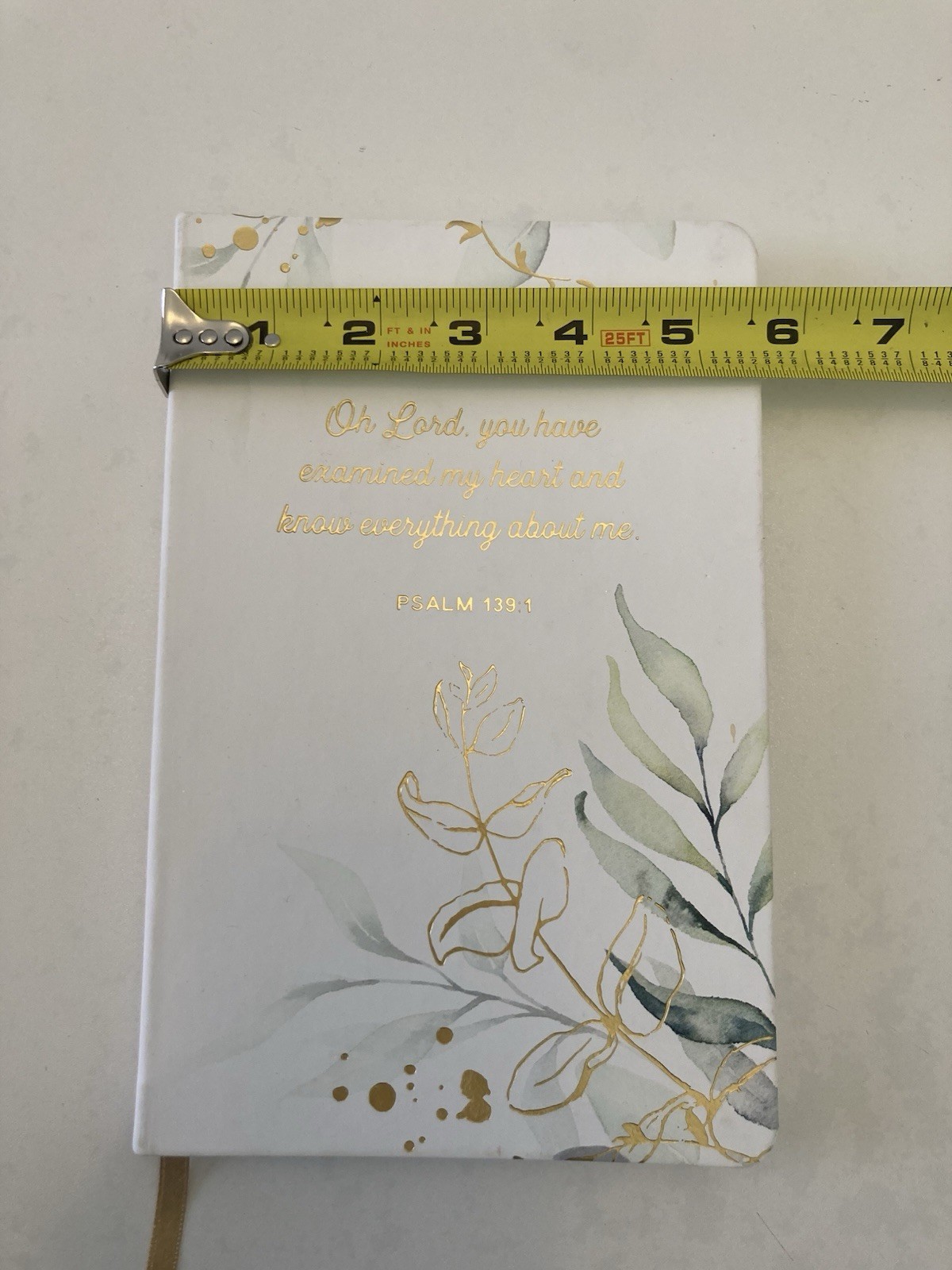 Journal Blank Booklet Notebook Scripture Biblical Quotes 8.5″x 5.5″ White Gold