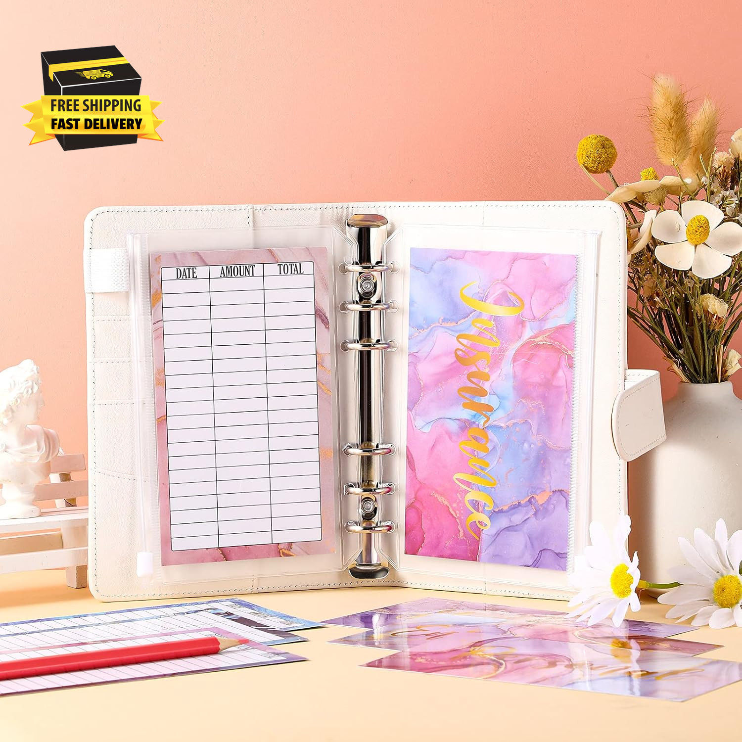 24 Pieces Budget Sheets for Back to School Expense Tracker Sheets Budget Cash En