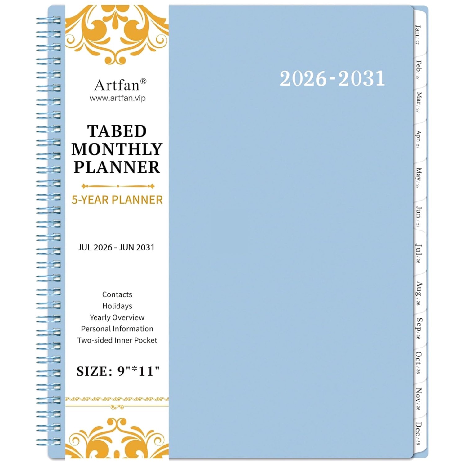 Flexible Durable Cover 5 Planner – Light Blue