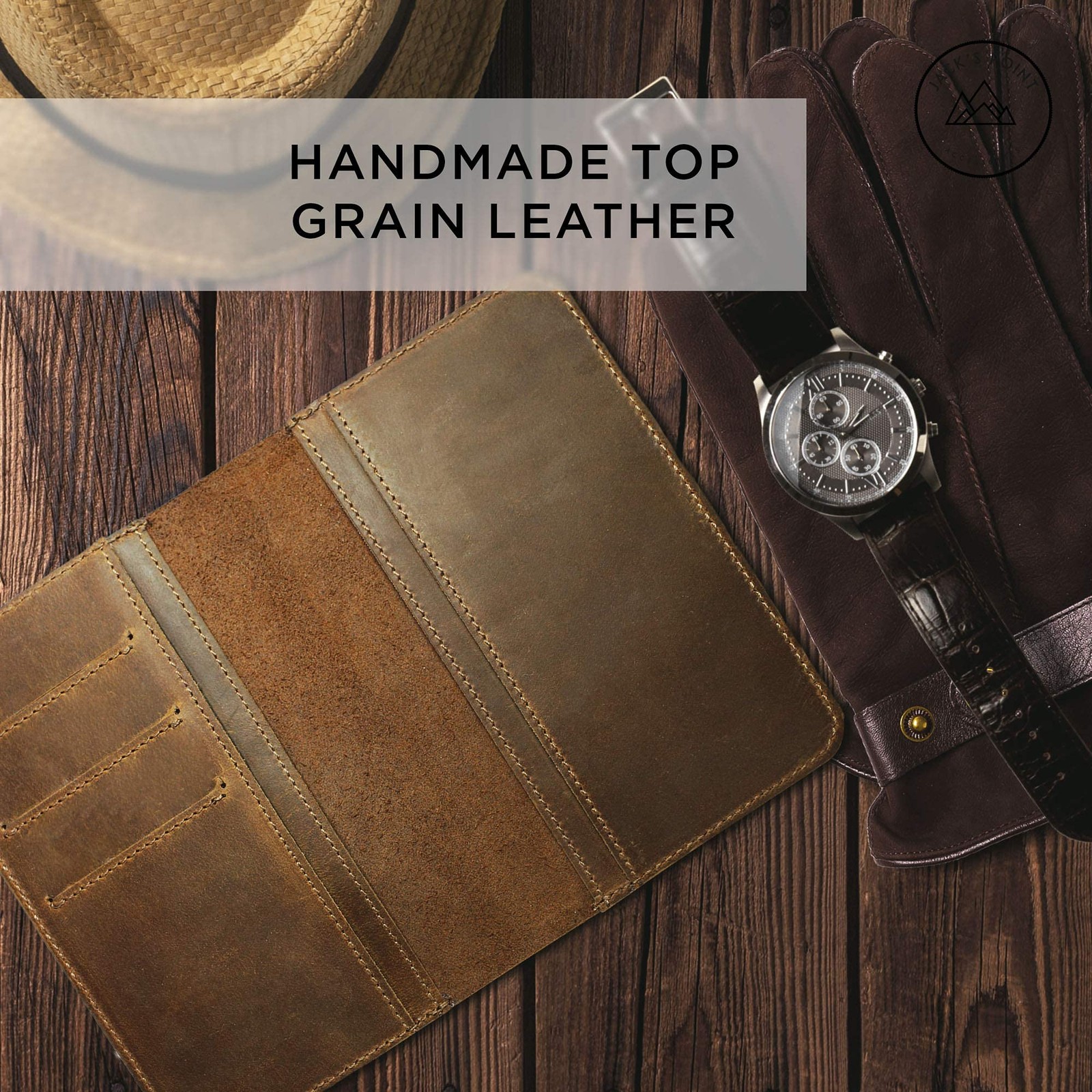 Jack’s Point Leather Field Notes Cover for Memo – Pocket Sized brown