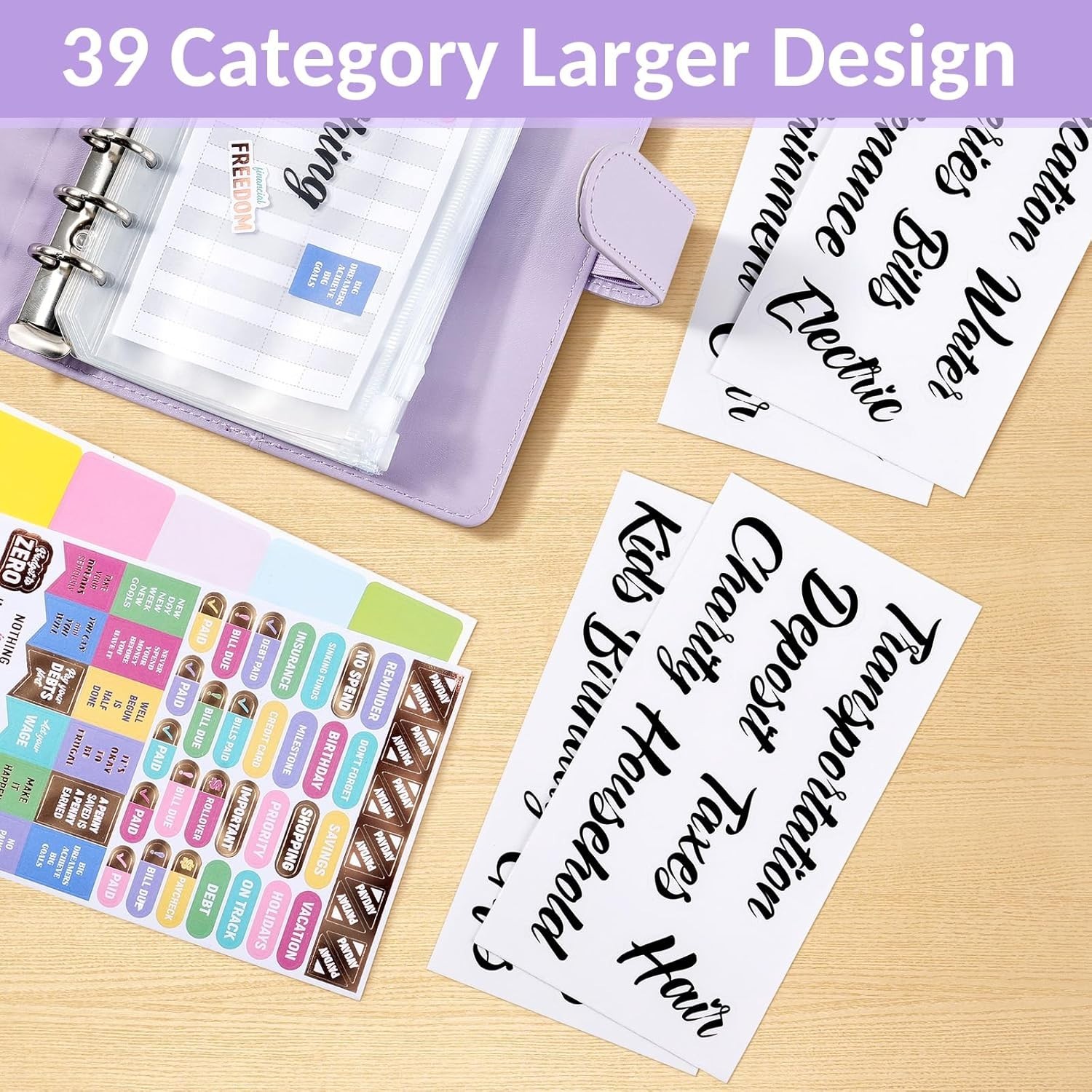 Money Saving Binder, Envelope Budget Challenge Planner Pouch- Money Savings Book