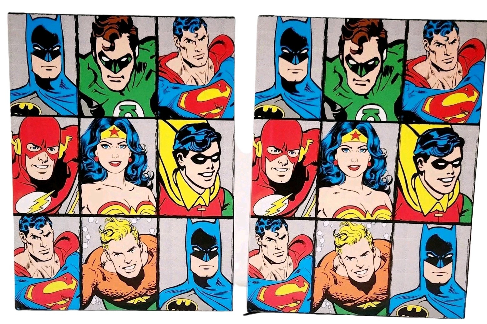 Silver Buffalo DC6150 DC Comics Characters Grid Hard Cover Journal, Lot Of 2 New