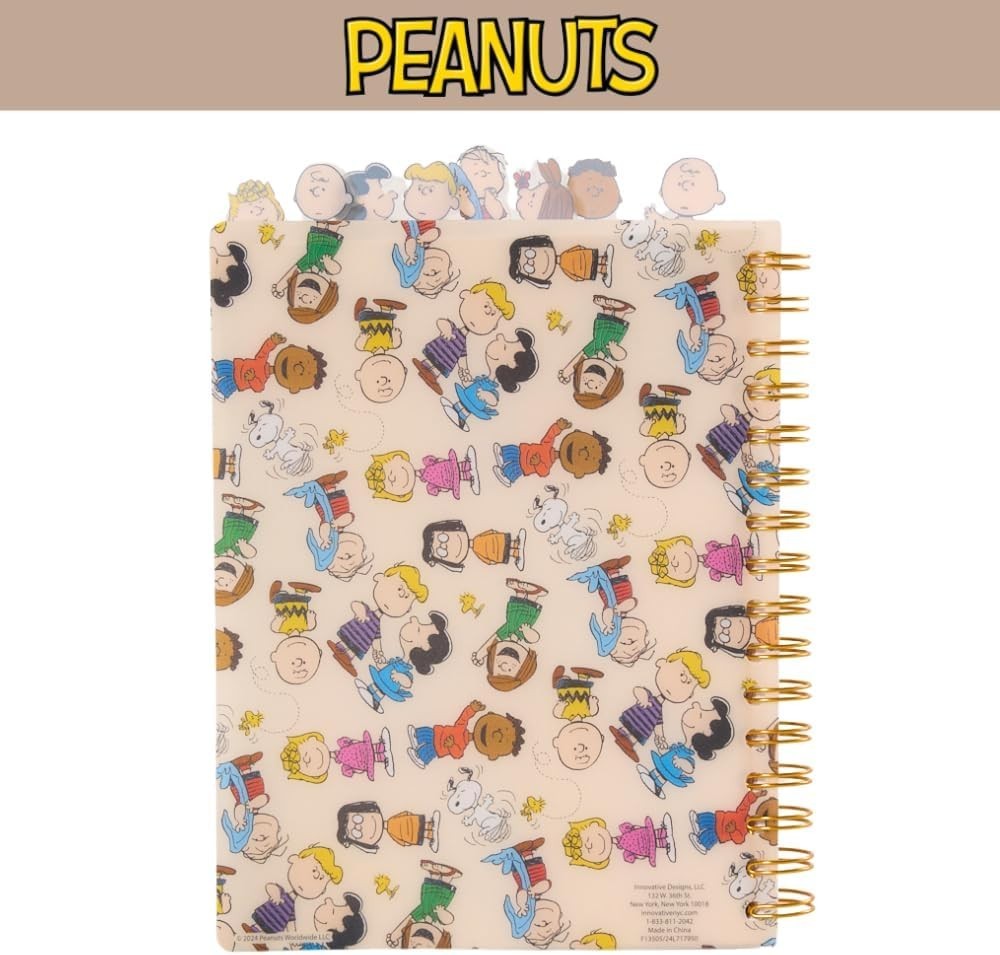 Peanuts Journal for School & Writing – 144 Lined Pages, Durable Vinyl Cover