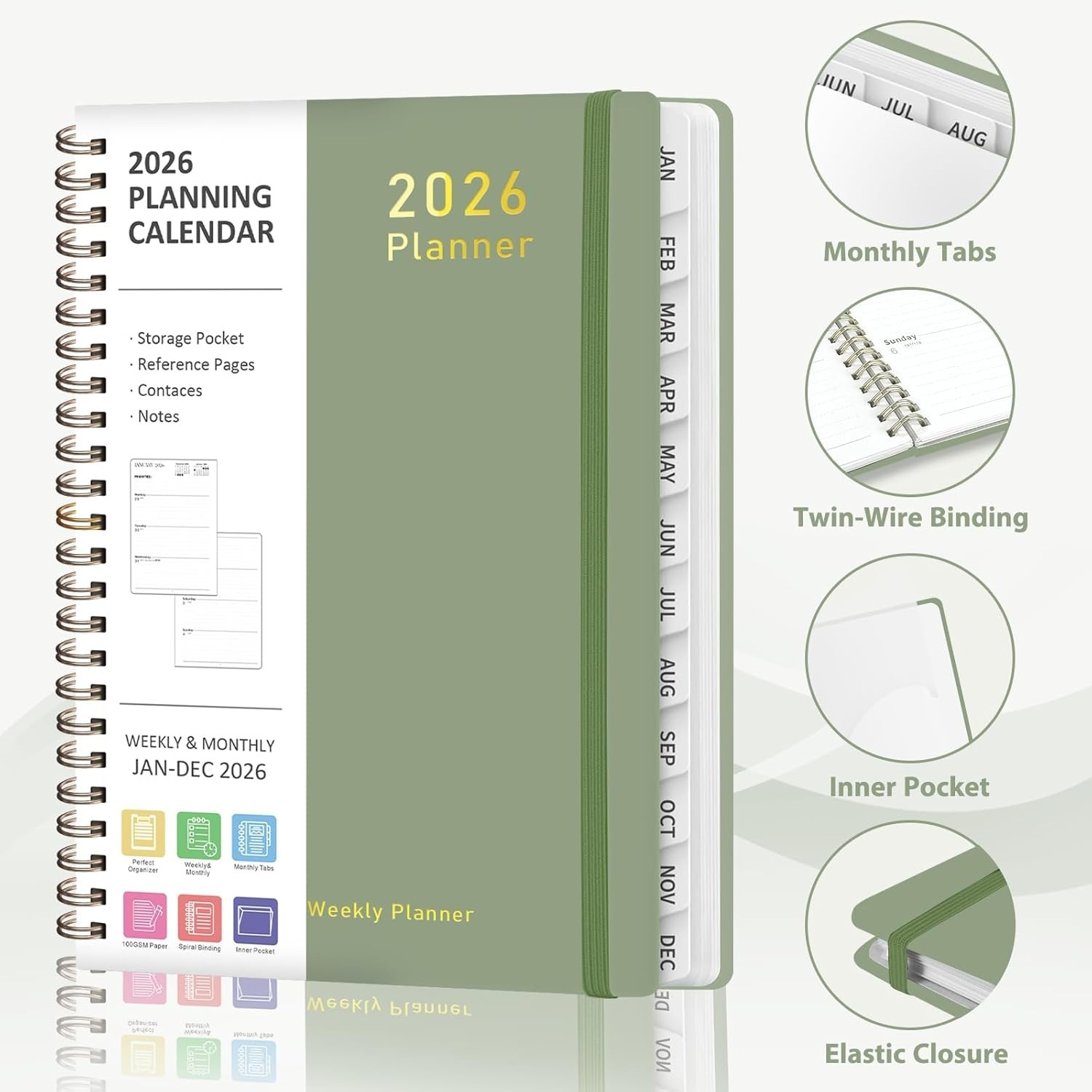 2026 Yearly Planner with Motivational Quotes – Perfect for Students & Teachers