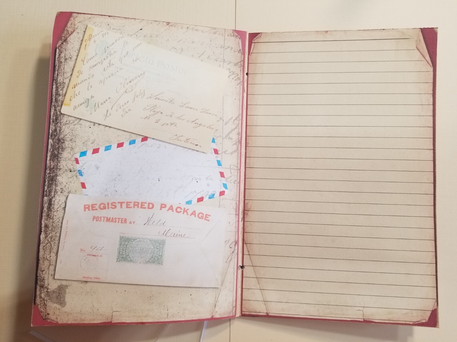 Junk Journal Booklet “VINTAGE LETTERS” Cards, Pockets, Ephemera + More!