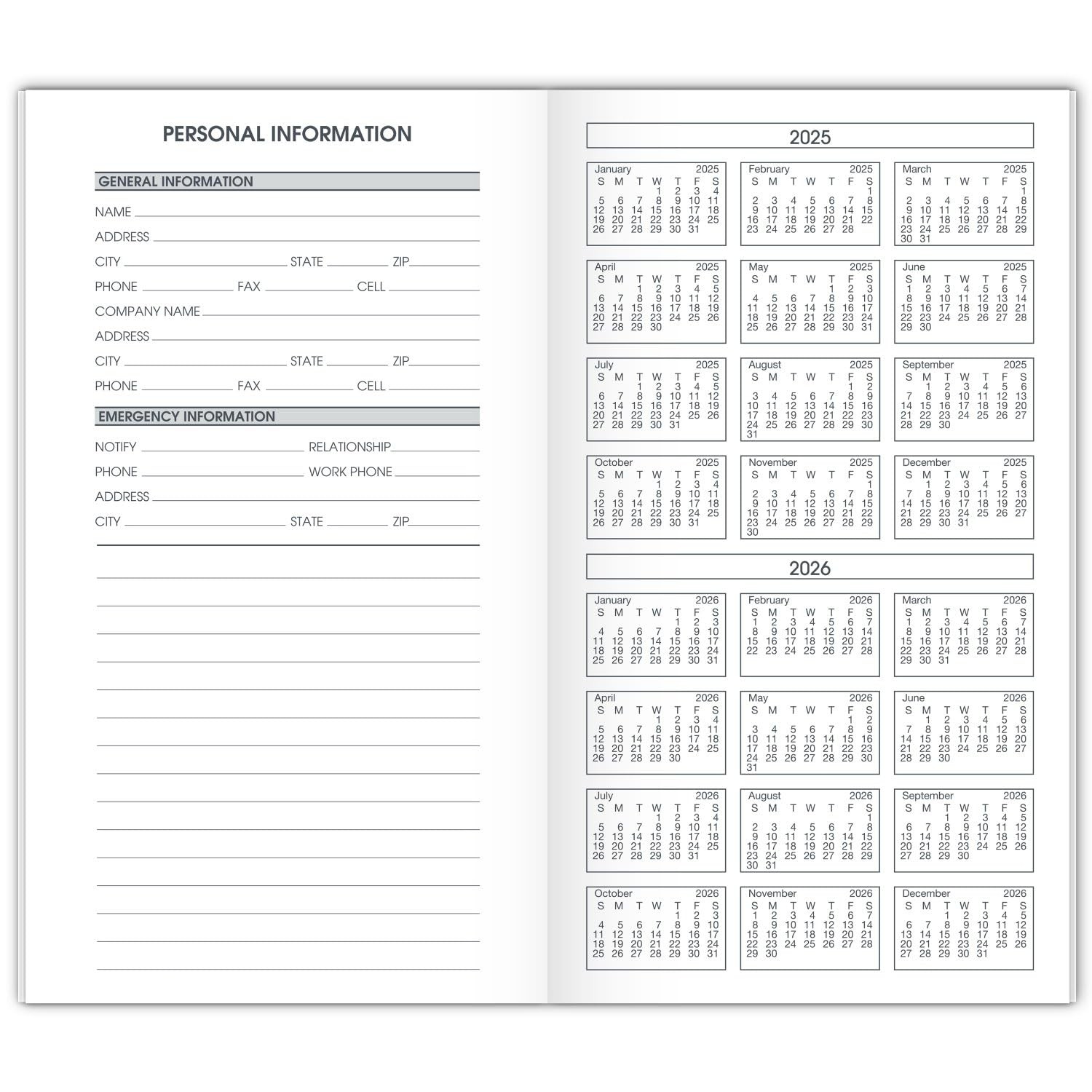 AT-A-GLANCE 2026 Monthly Planner Refill for 70-064, 3-1/2″ x 6″, Pocket Size …