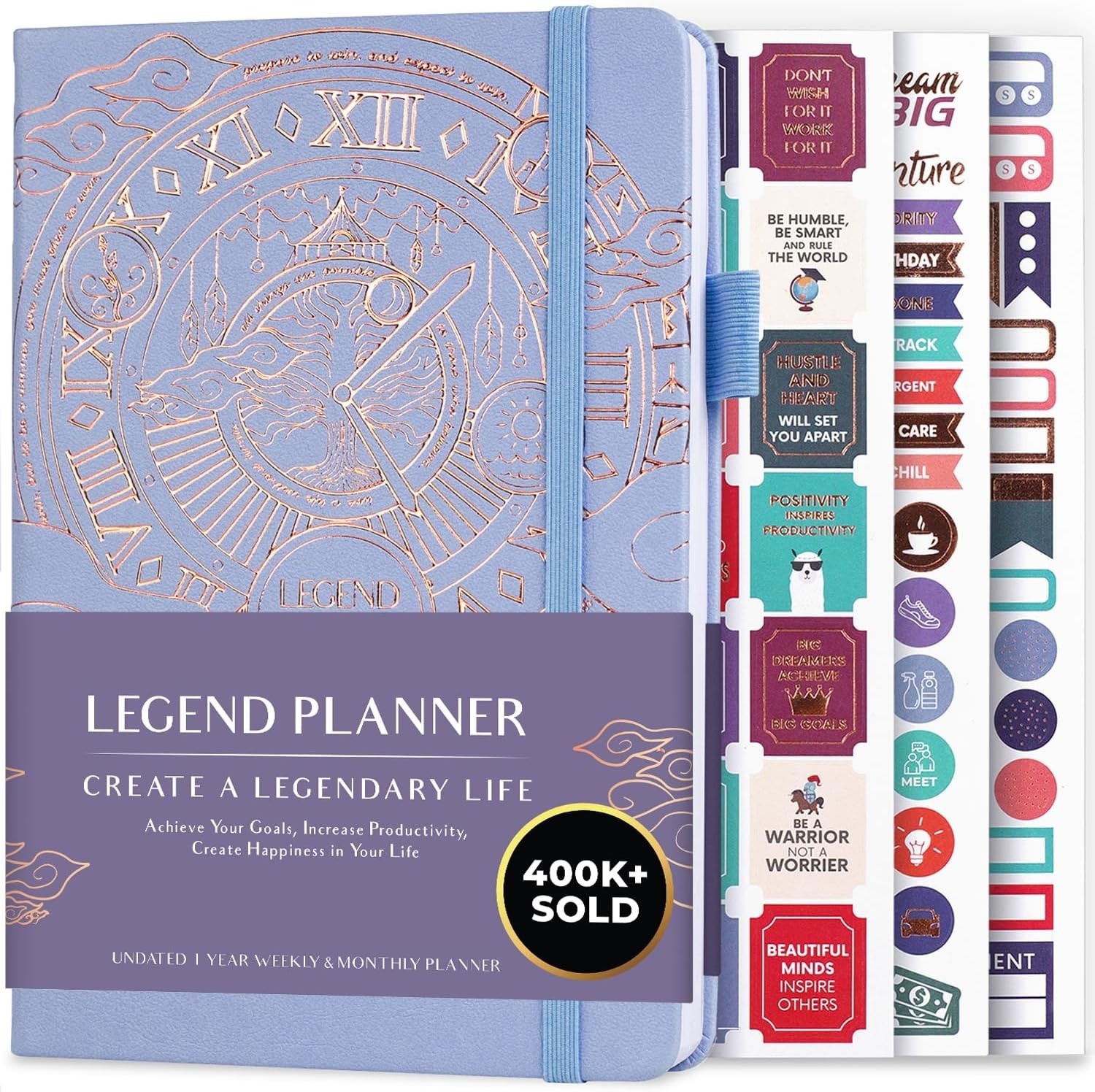 Legend Undated Weekly Planner – Goal Planner Journal & Organizer Notebook – A…