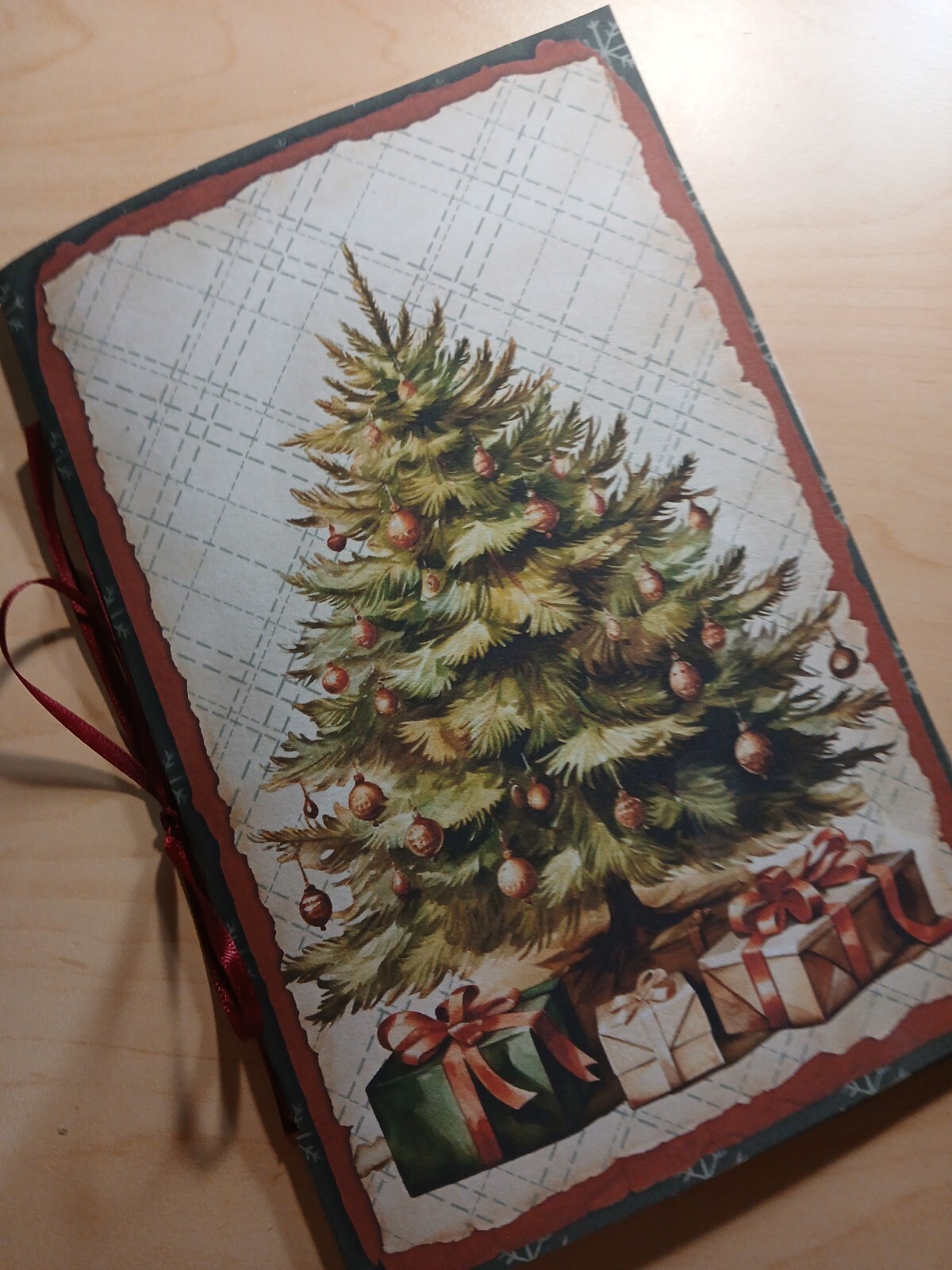 Junk Journal Booklet “RUSTIC CHRISTMAS 2″ Lg 6″x9” 40pg Holiday Cozy Ephemera +