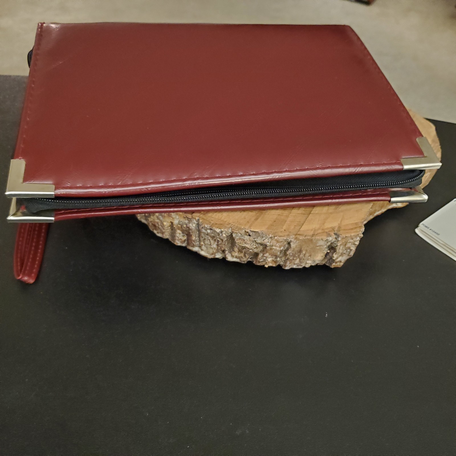 3-Ring Day Planner Organizer Unbranded Date Mate Leatherette Burgundy Vintage