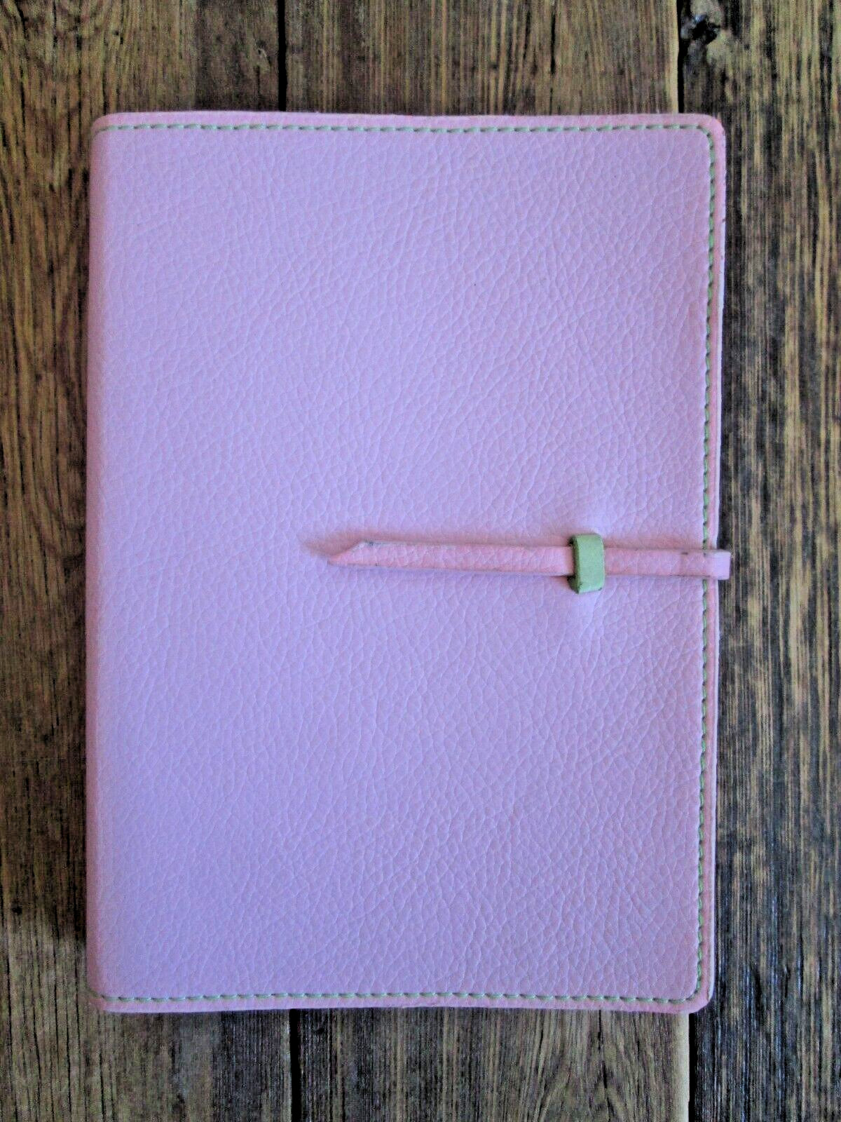 NEW Aria Pink Faux Leather Pocket Small Blank Journal MEAD 100 Sheets 200 Pages