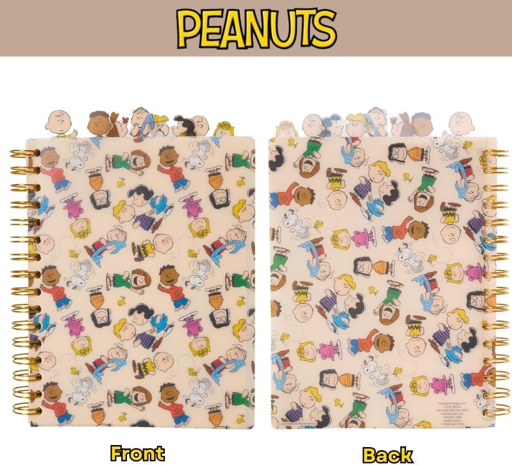Peanuts Journal for School & Writing – 144 Lined Pages, Durable Vinyl Cover