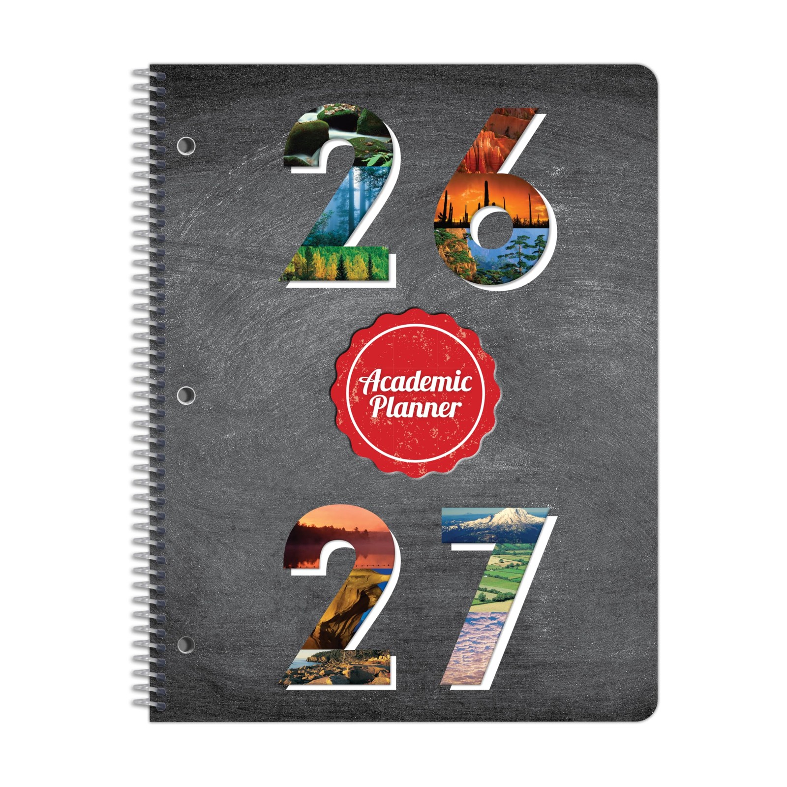 Daily Student Planner 2026-2027 Middle & High Large (8.5″ by 11″), Grey