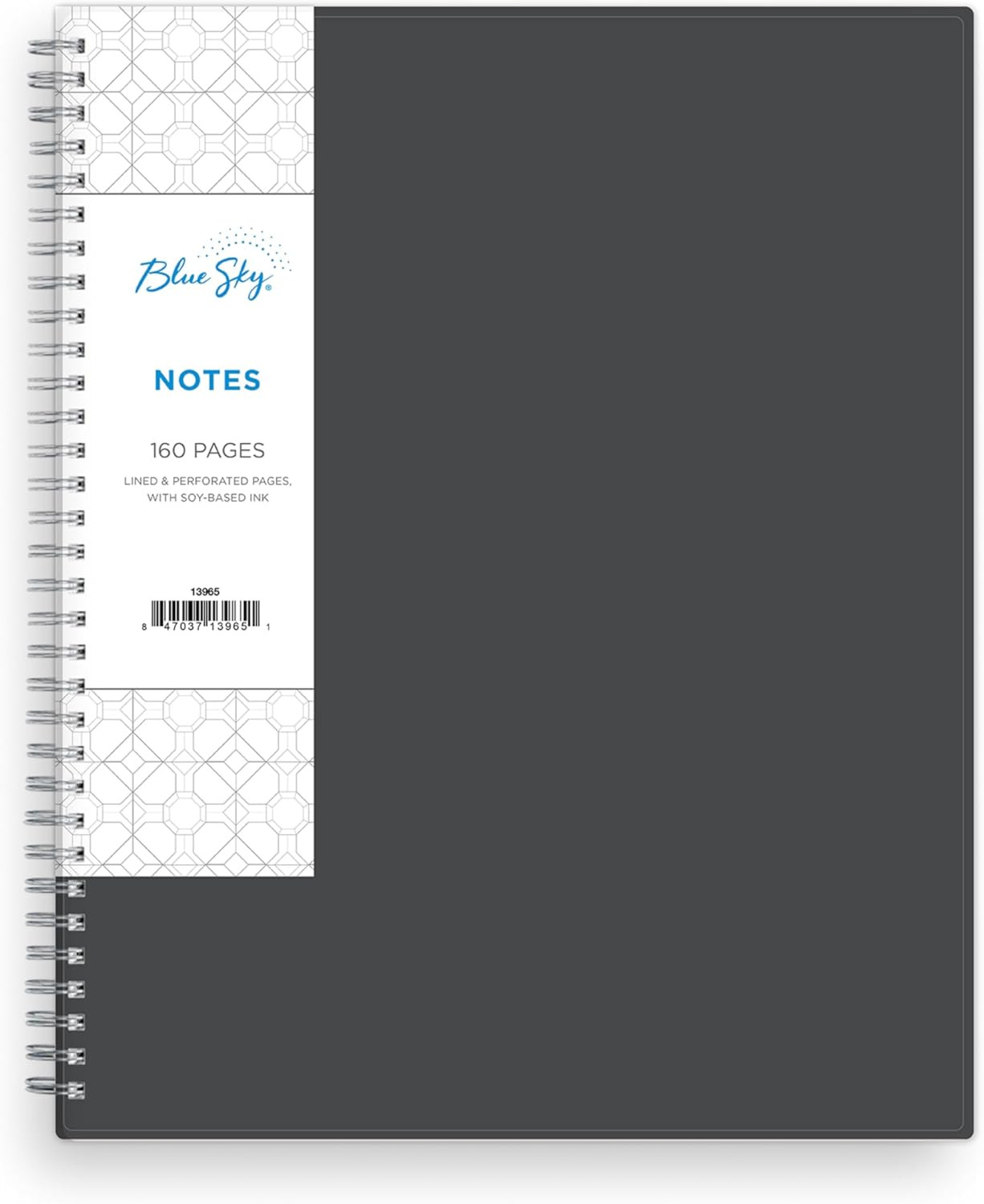 Notes Professional Notebook, Flexible Cover, Twin-Wire Binding, 8.5″ X 11″, Gray