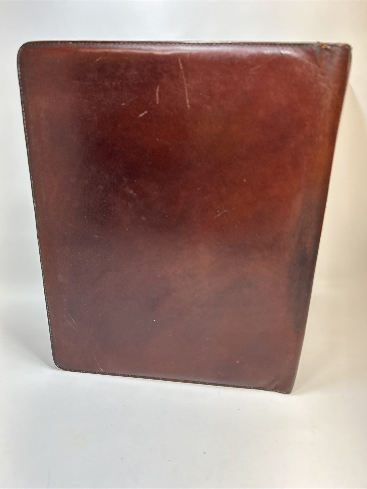 Bosca Leather Portfolio Padfolio Organizer USA Made 9×12″ Brown Notebook Vtg