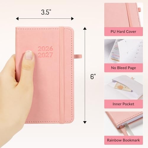 Pocket Planner 2026-2027, Weekly Monthly Planners for Purse, 3.5″ x 6″, July 202