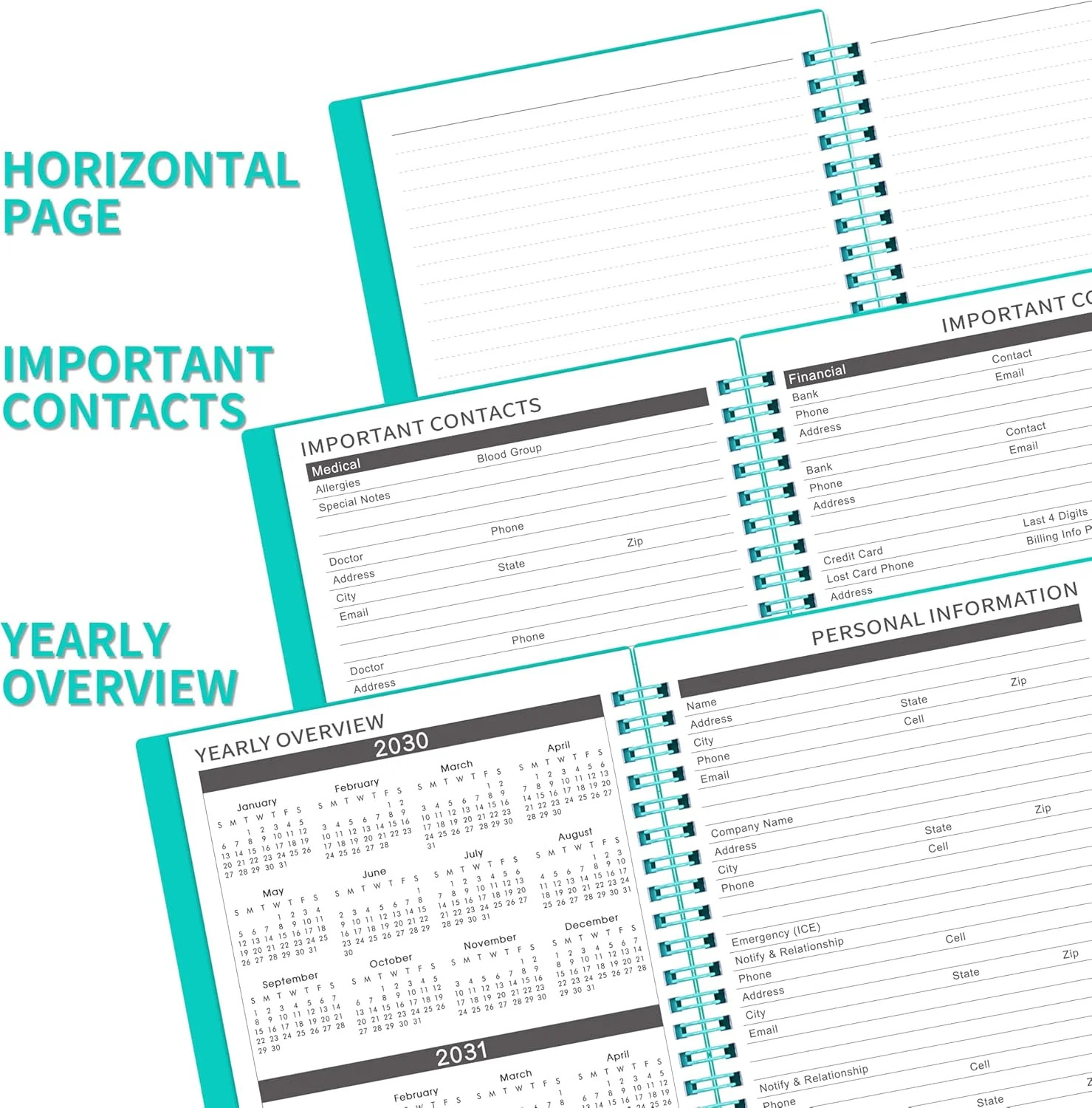2026-2031 Monthly Planner/Calendar – Jul 2026 – Jun 2031, 5 Year Monthly Planner