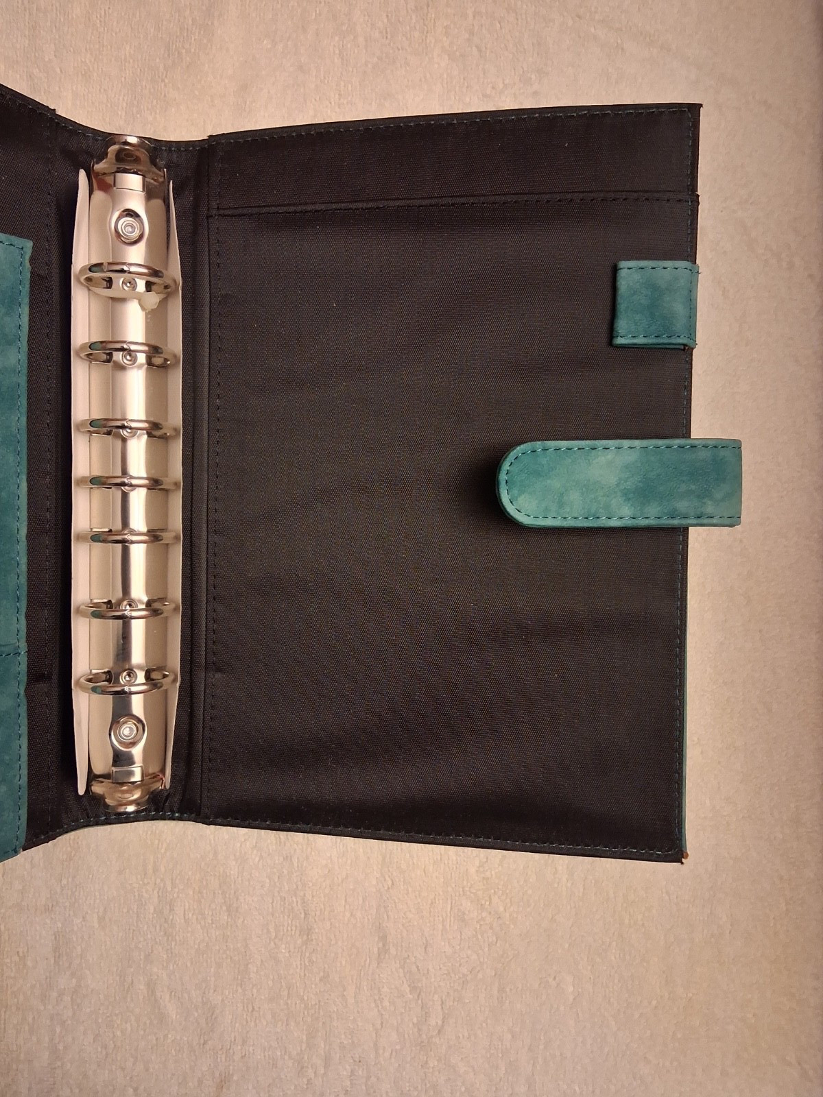 Day-Timer Desk Planner Organizer Binder 7 rings Turquoise Blue