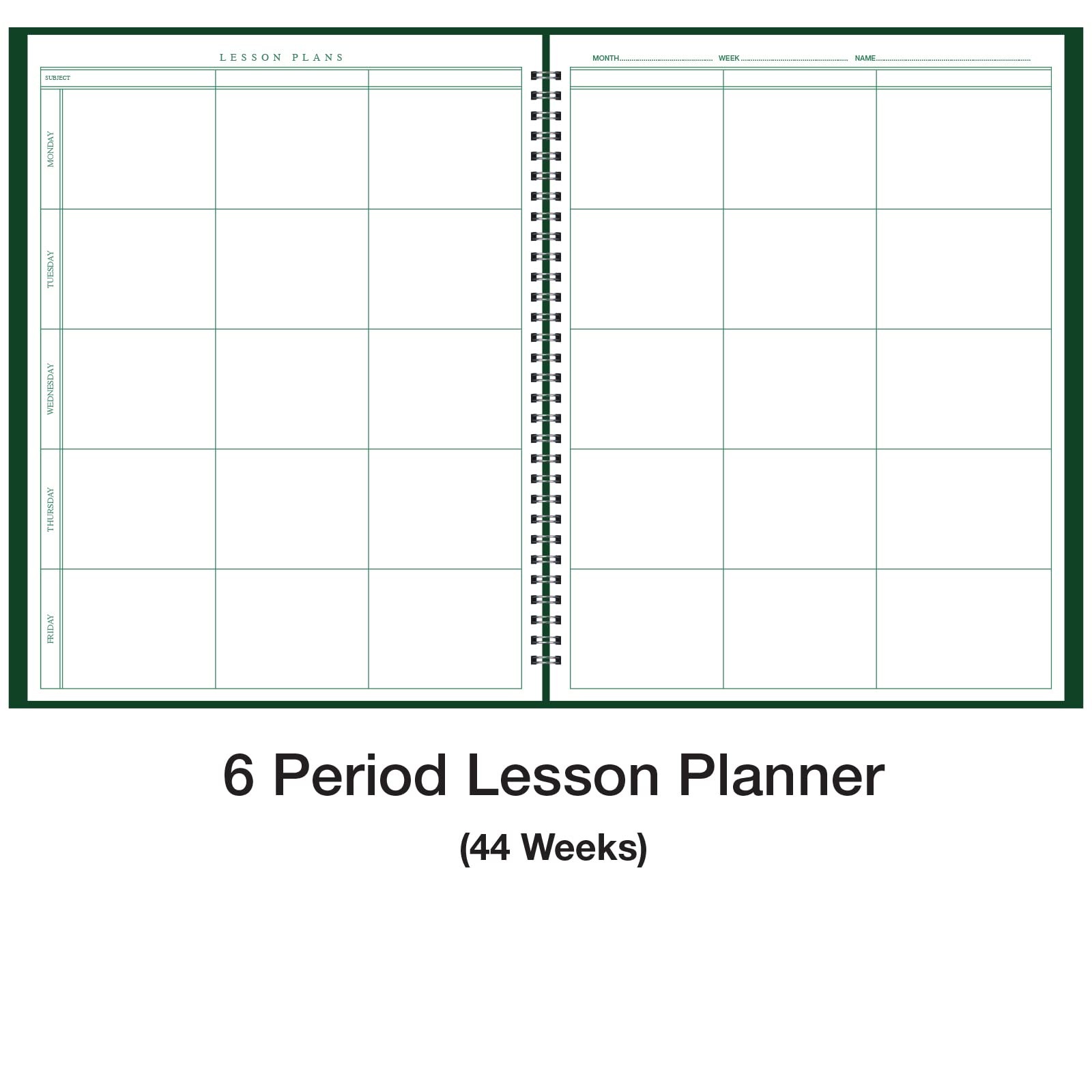 Ward 6 Period Teacher Lesson Plan/Assignment 8.5 inches X 11 inches, Green