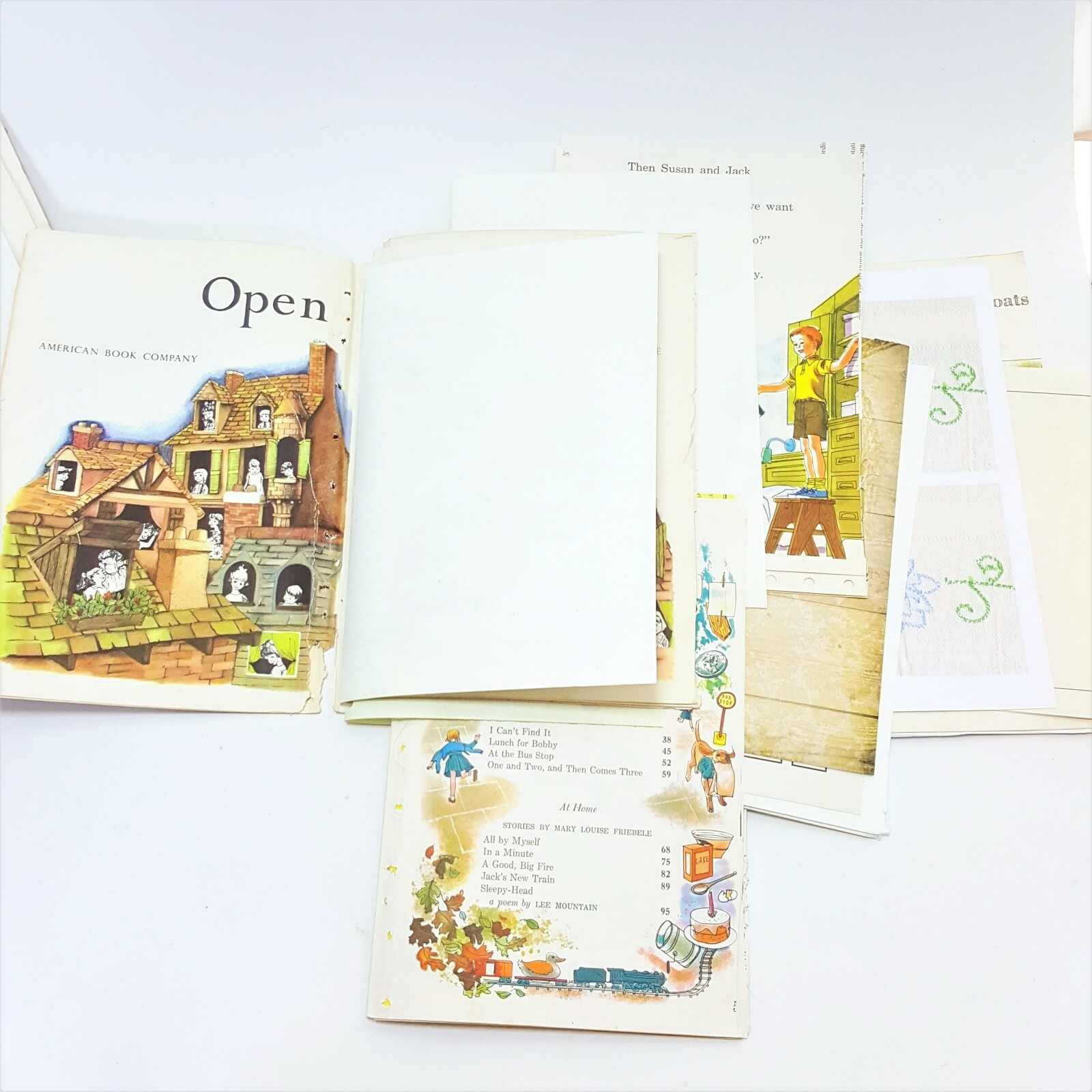 Antique Open Windows Junk Journal Hardback Papers Handmade Unbounded Vintage
