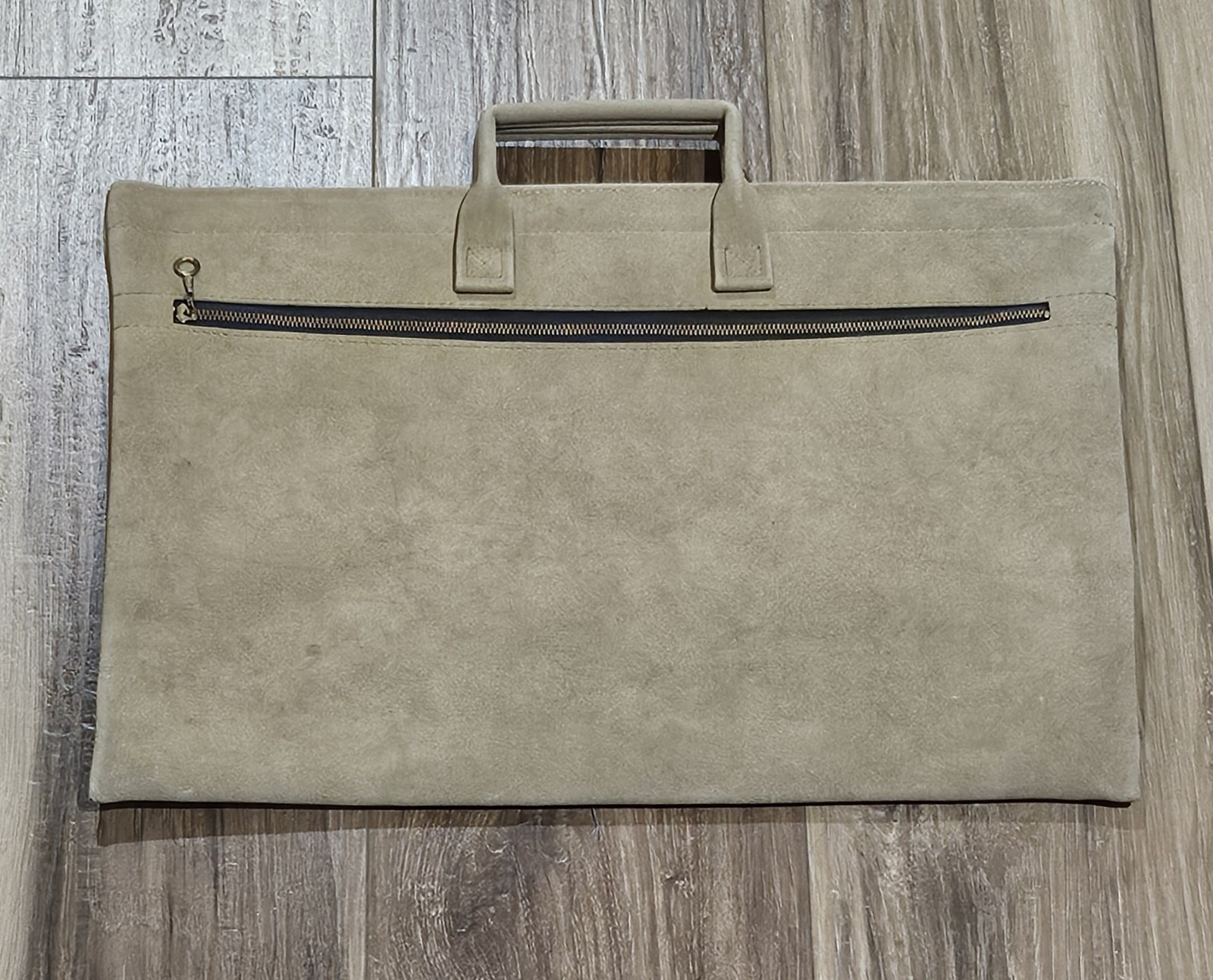 Vintage Fendi Suede Leather Document Case Business Bag