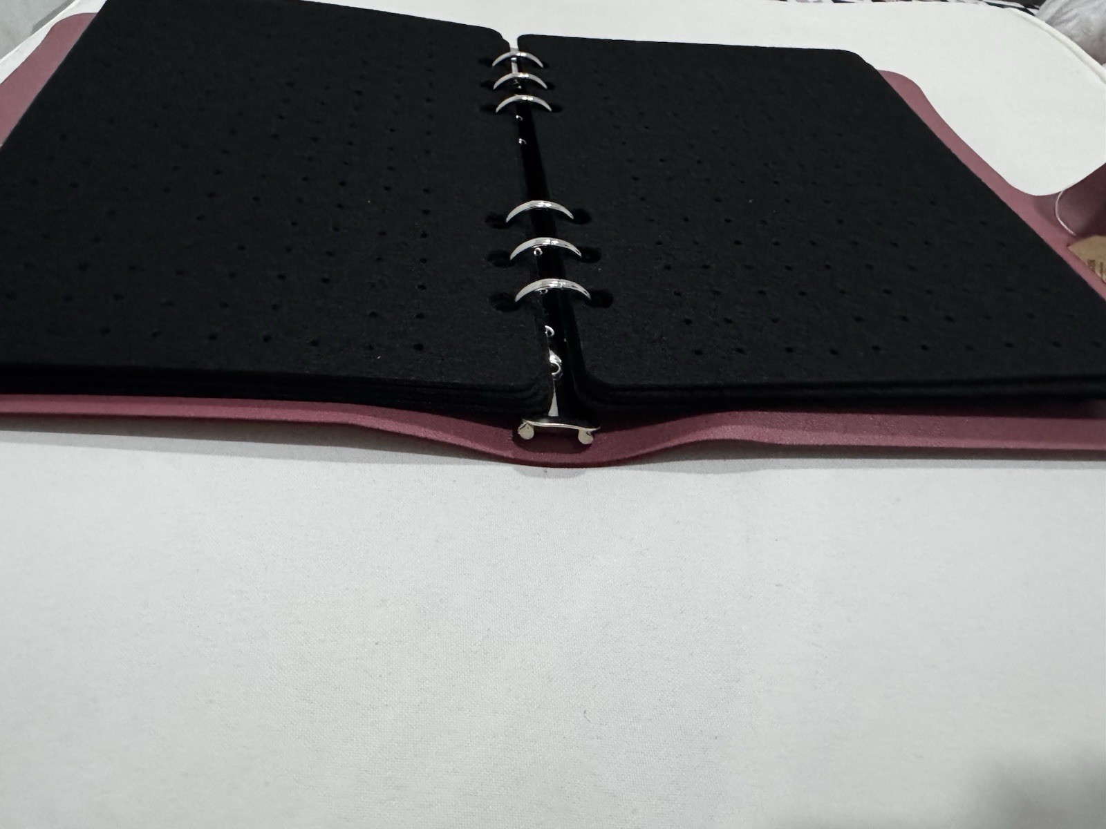 Purple Snap-Closure Ring Binder Blank Journal/Diary w/ Butterfly Cover Design