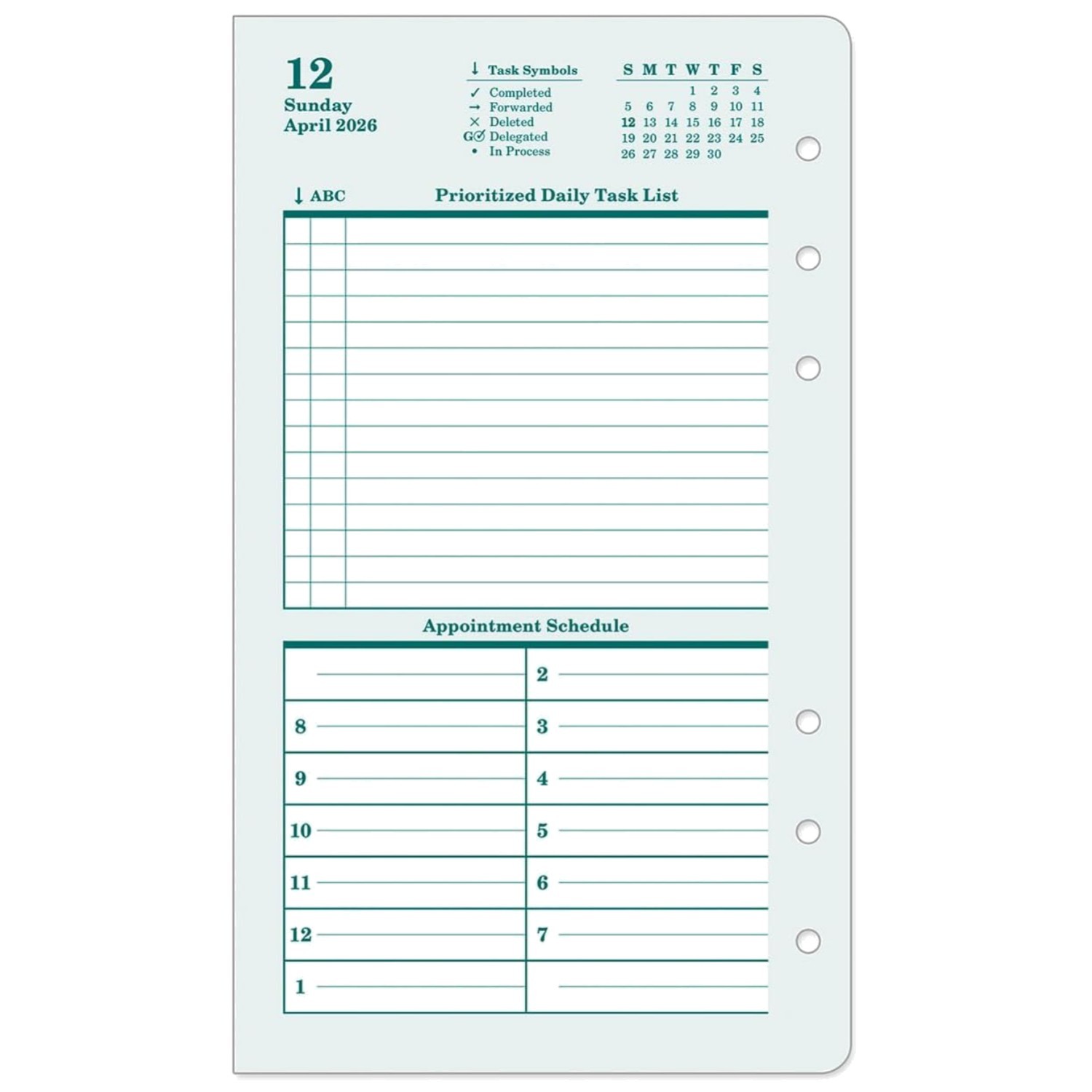 2026 Planner Refill | Polyurethane Cover, 3.5 X 6 Inches