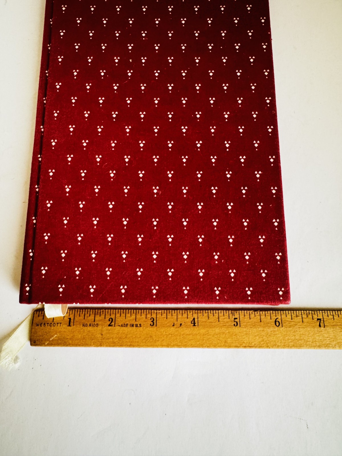 Vintage Laura Ashley Blank Journal Diary Sketchbook Burgundy Cloth HC Ribbon