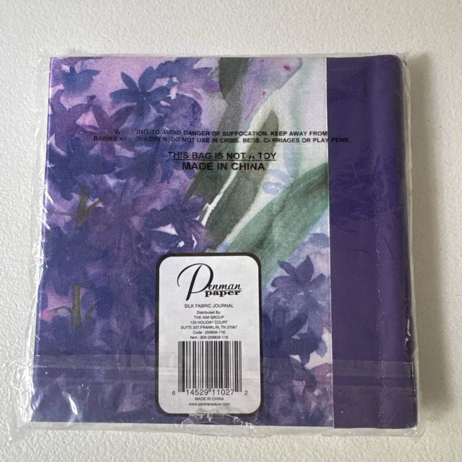 Silk Fabric Journal 7”x7” Penman Paper with Real Dried Flowers 80 Lined Pages