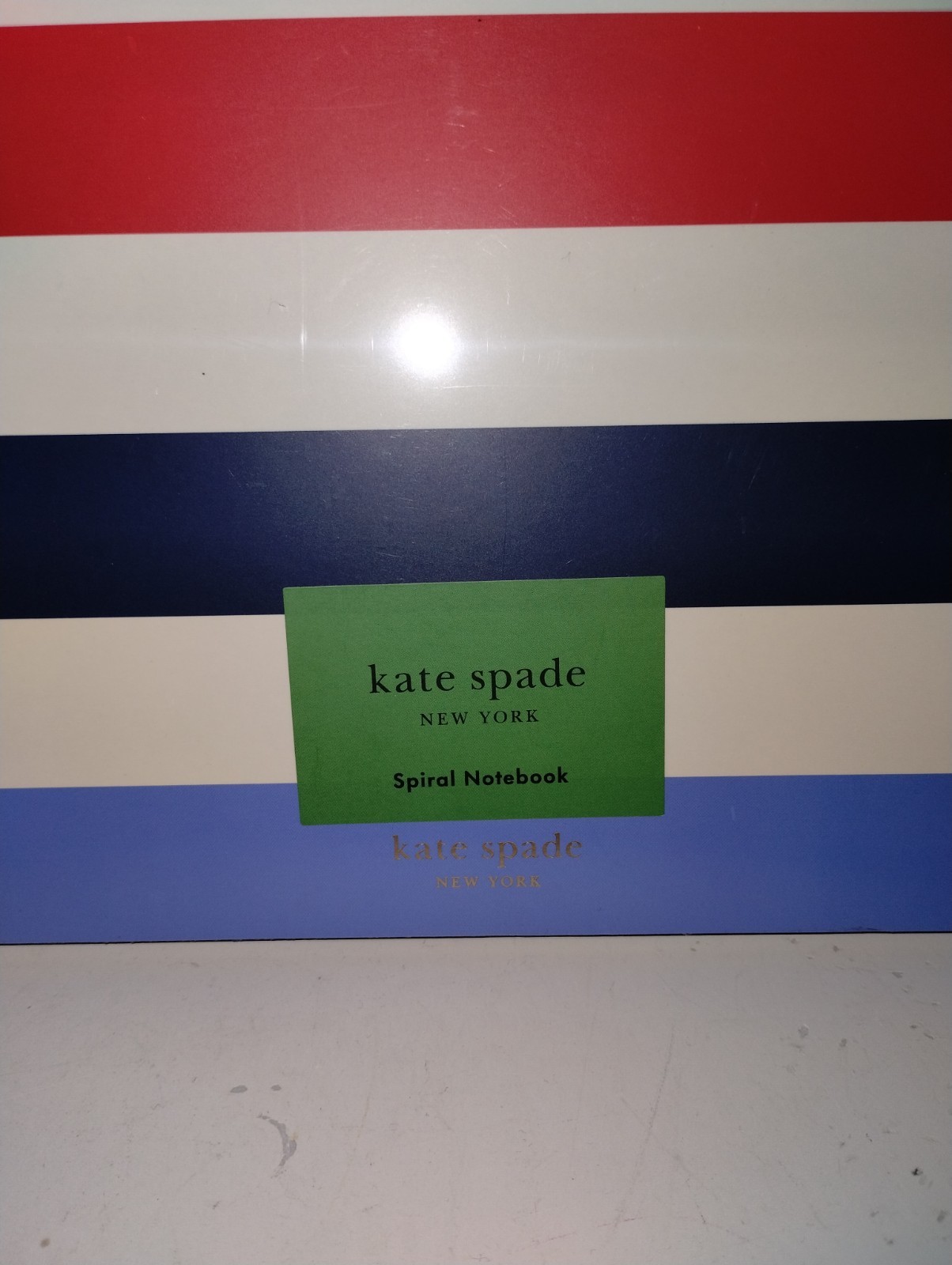 NEW Kate Spade New York 12×8 Top Spiral Notebook Multi-color Striped New/Sealed
