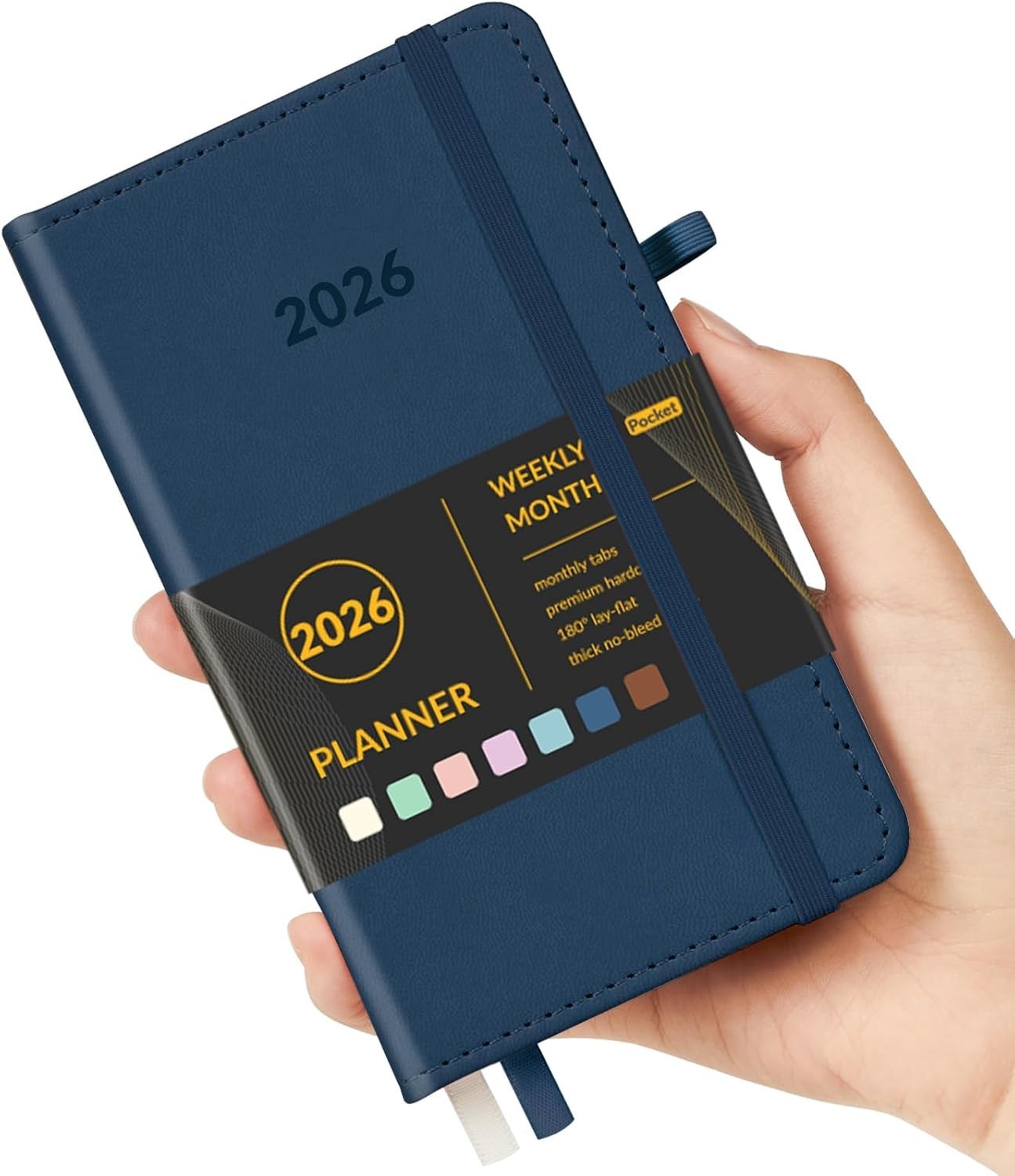 Pocket Planner 2026 Weekly Monthly Planners with Month Tabs for Purse 3.5″ x 6″