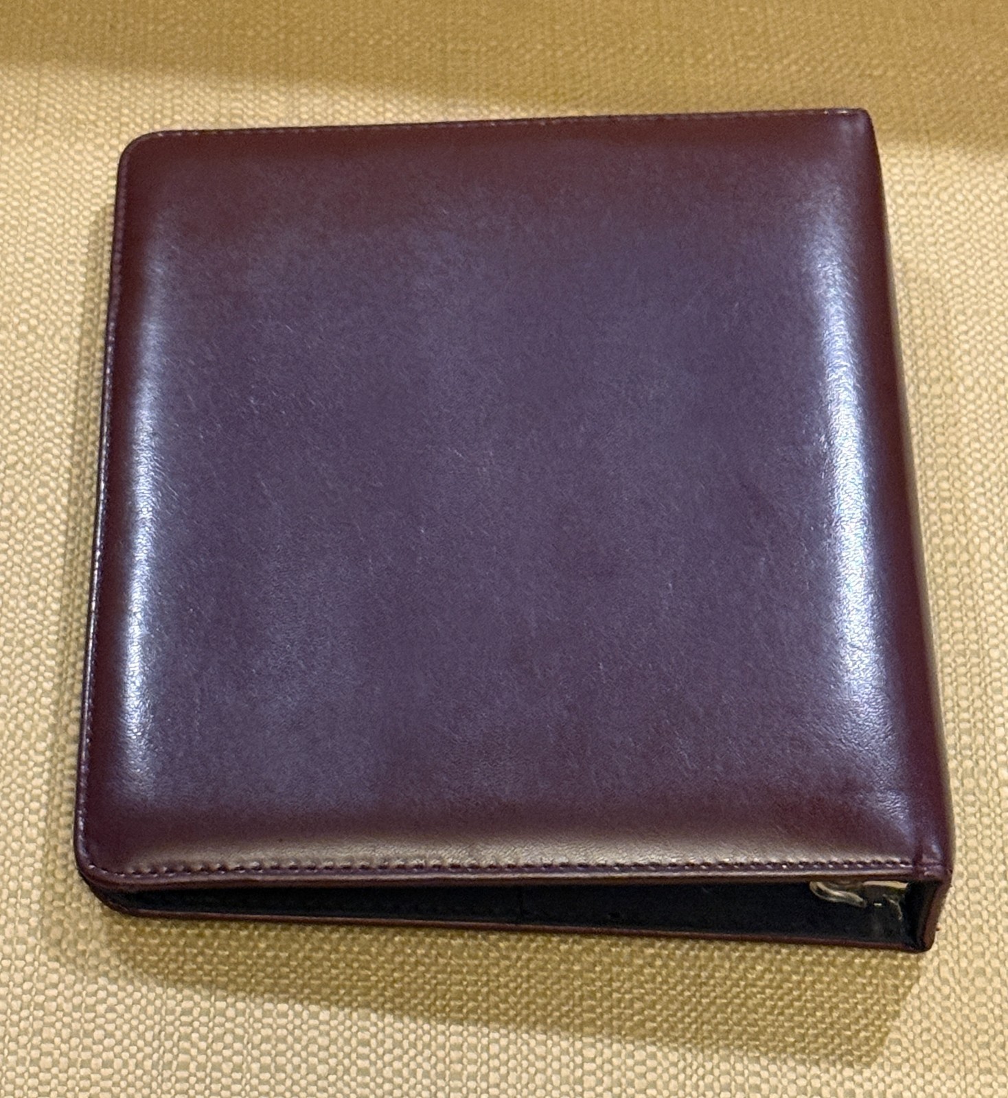 Franklin Covey Classic 7 Ring Planner Binder Organizer Burgundy Faux Leather
