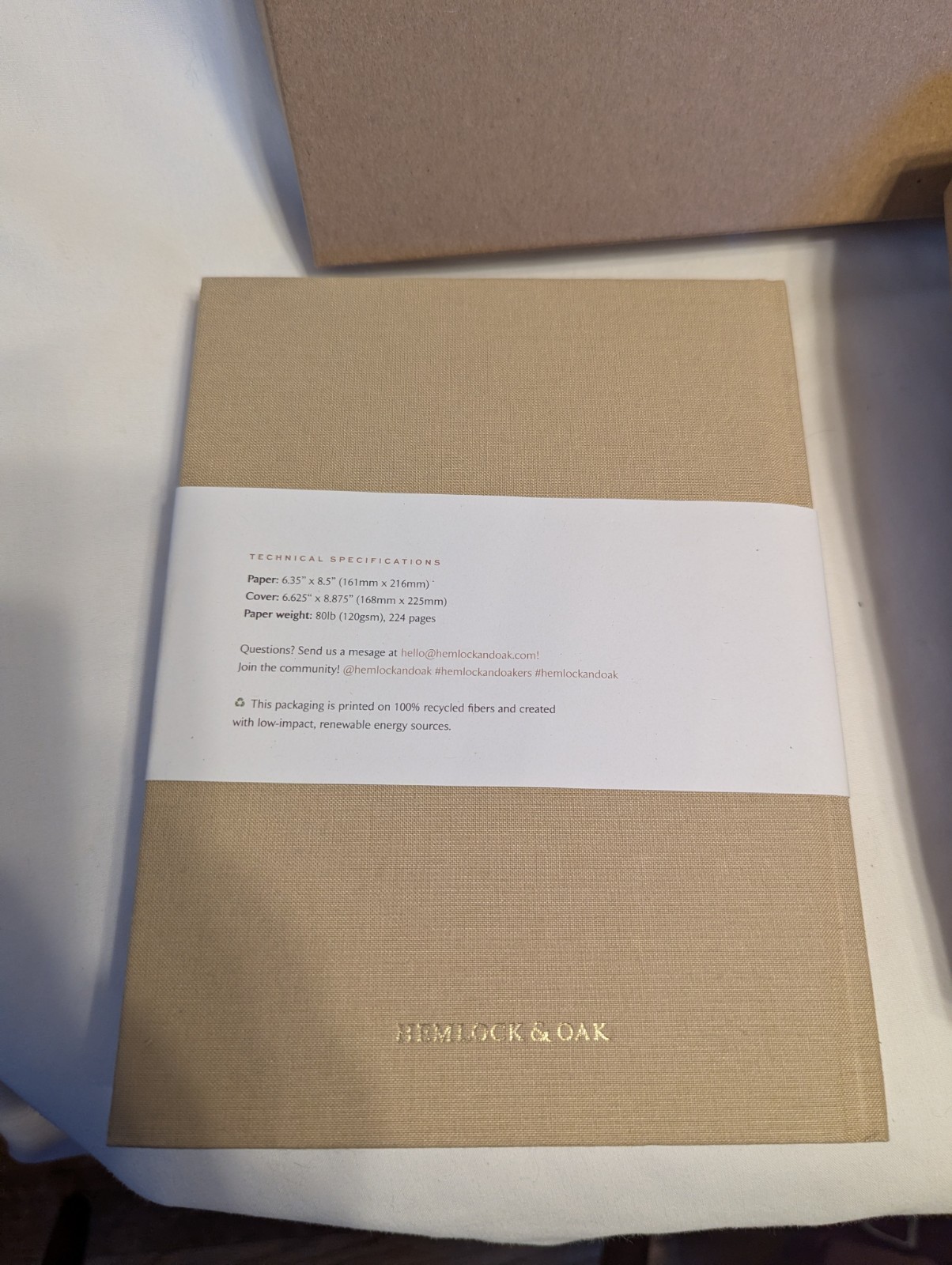 Hemlock & Oak weekly planner, new in box