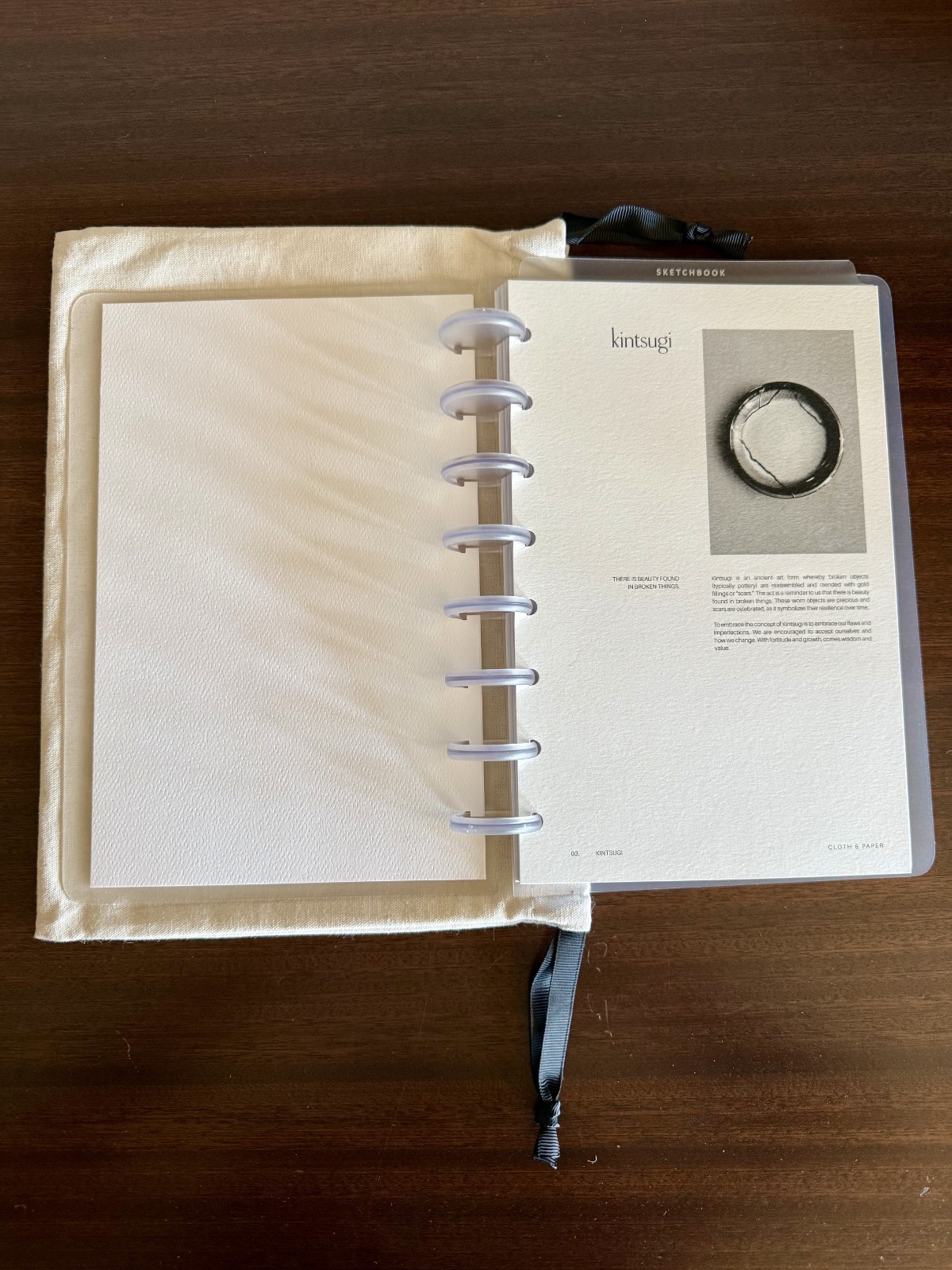 Cloth & Paper Half Letter Size Planner, 8 Disc