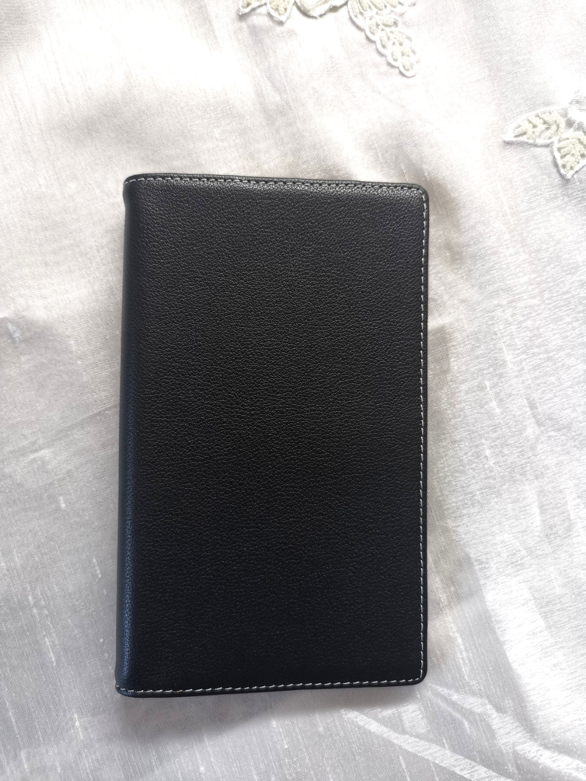Genuine Leather A6 Personal Binder Planner Black Small Ring Diameter