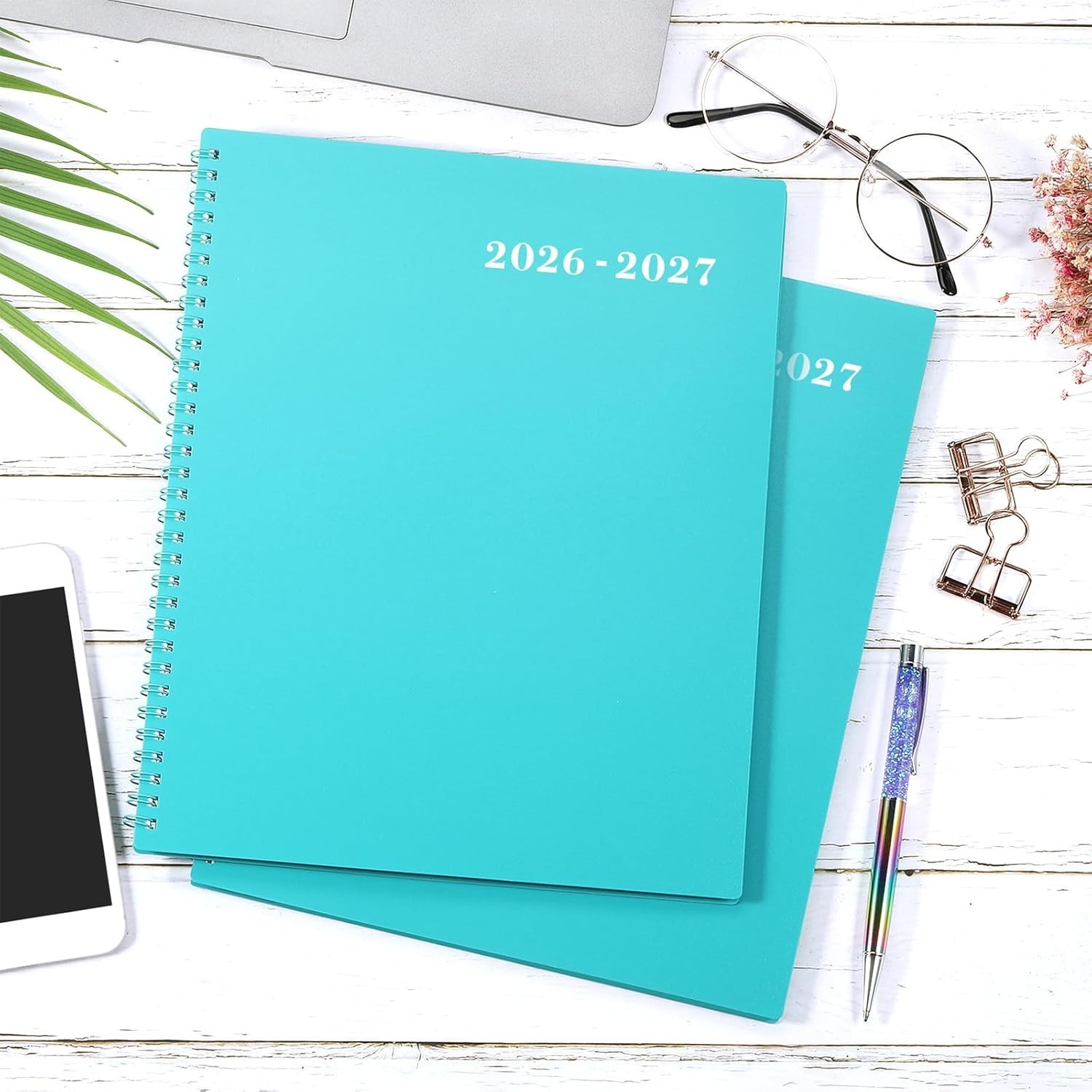 Elegant 2026-2027 Monthly Planner | 9×11 | Durable Twin-Wire Binding & Tabs