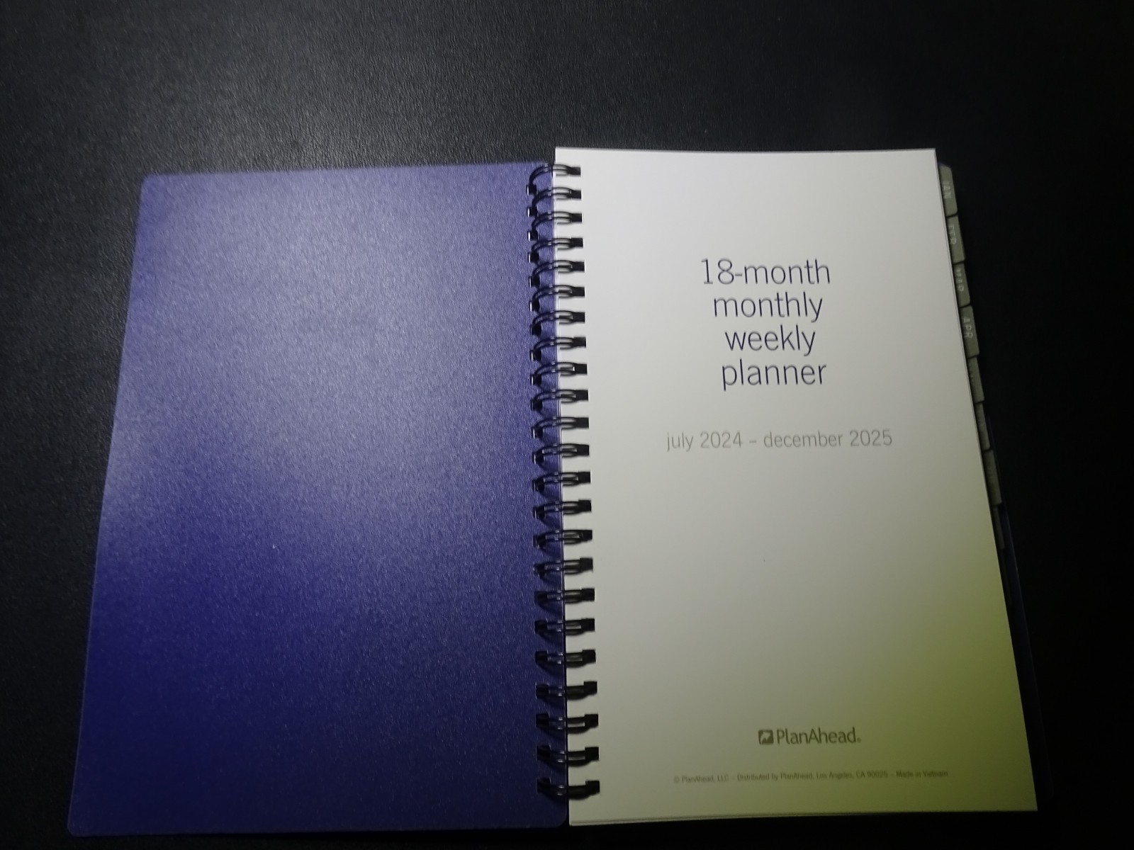 PlanAhead Monthly Weekly Blue Planner Jul24 – Dec25, 5-3/4″ x 8-1/4″