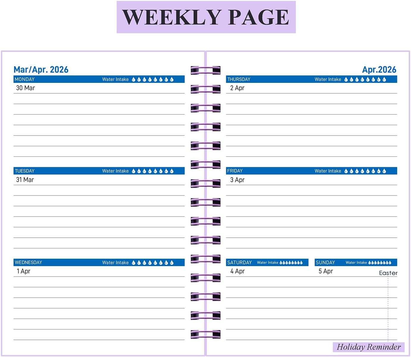 Daily Planner 2026-2027, Weekly and Monthly Planner 2026-2027 Academic Year, Jan