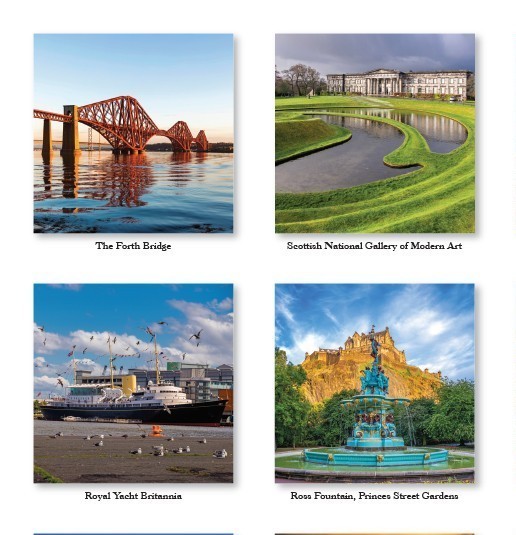 Calendar 2027 Edinburgh Wall Planner Organiser Holyrood House Military Tattoo