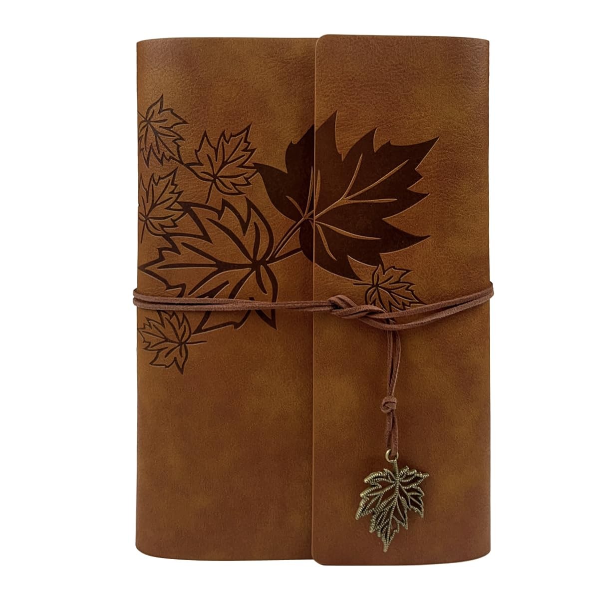 Journal Notebook for Women Men, Khaki Leather Sketchbook Classic A5,