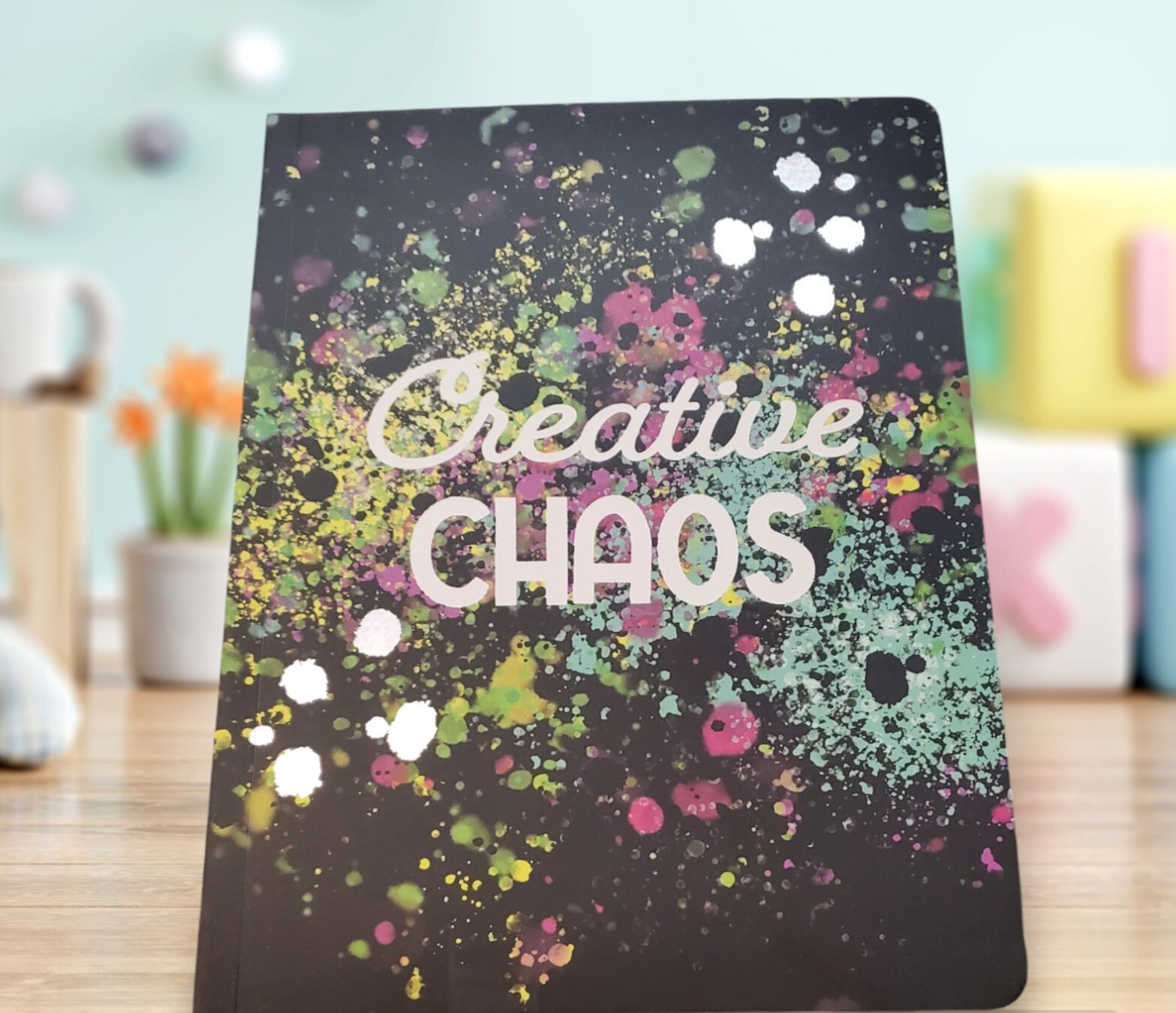 Creative Chaos Journal 60 pages Blank Paper with Green Border 6in x 8in