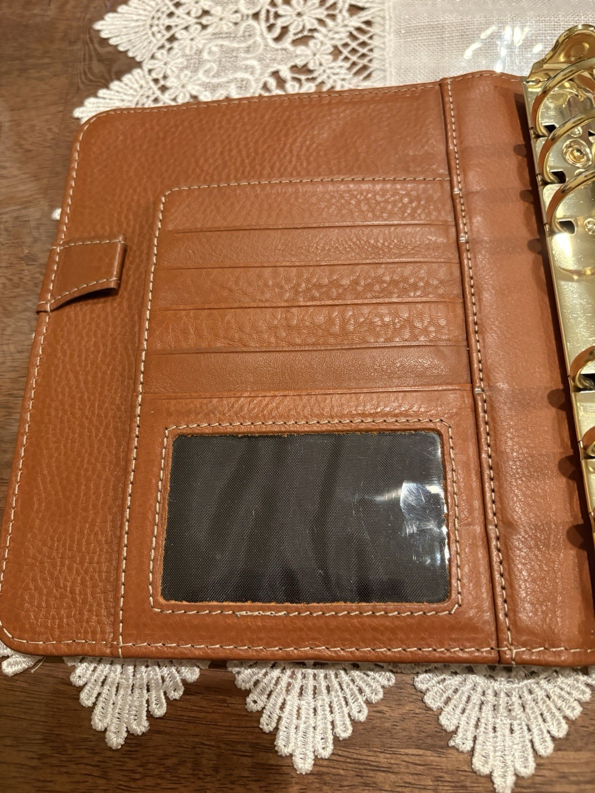 Franklin covey Vintage Aurora Full Grain Italian Leather Compact New
