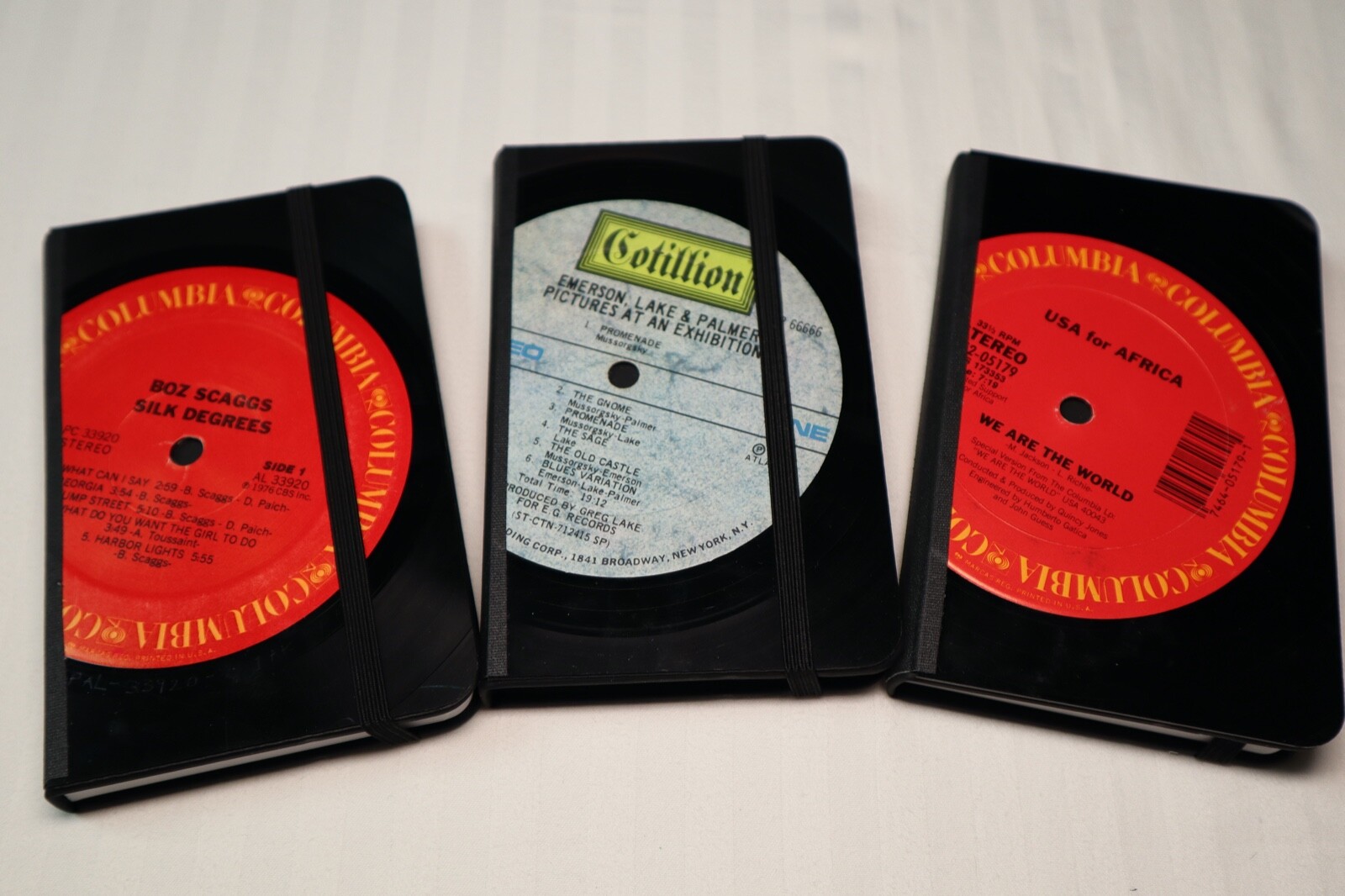 Vintage Small Journal 33 1/3 Vinyl Record Cover Lined Notebook Multiple Colors