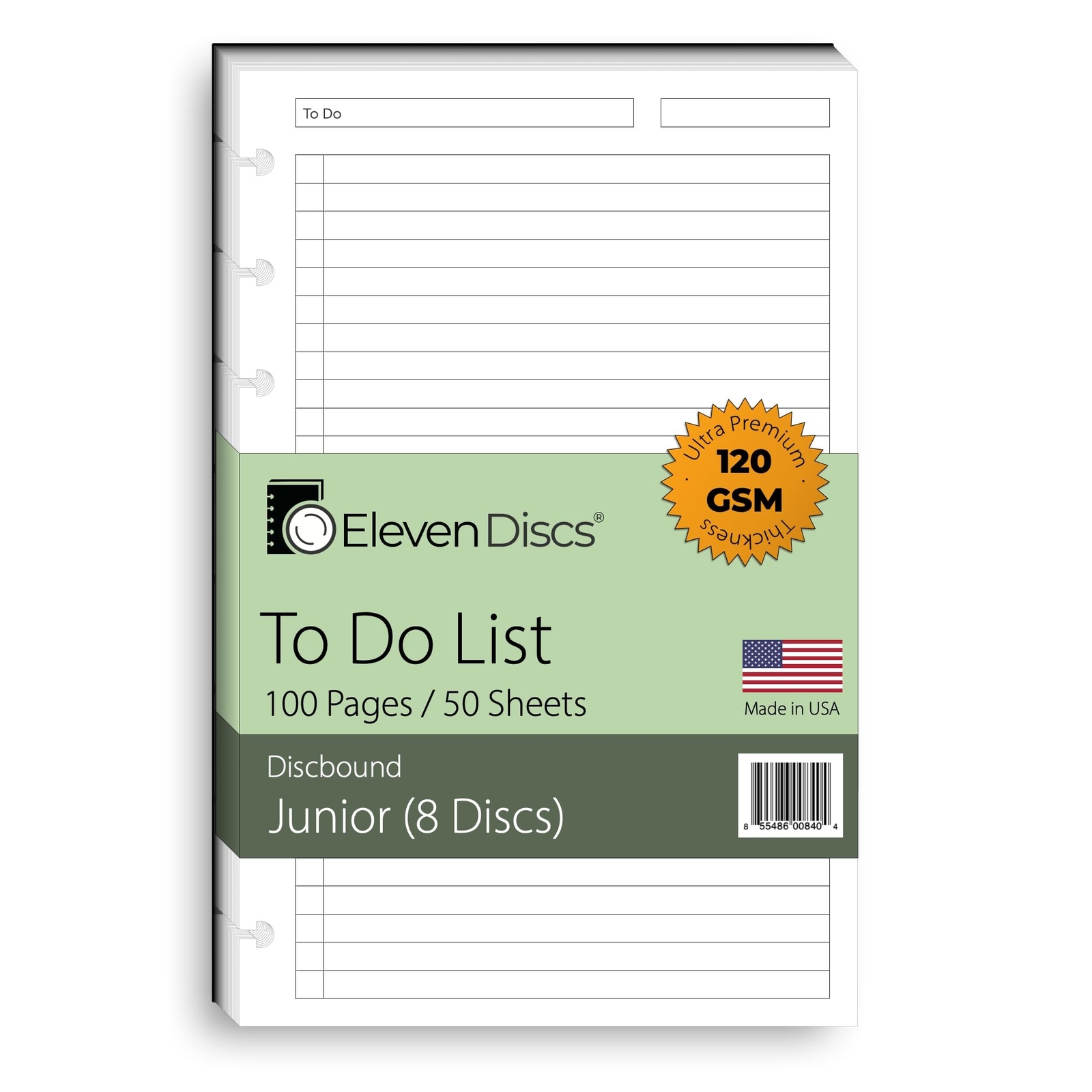 Discbound Paper, Junior Size To Do List Sheets – Premium 120gsm Heavyweight N…