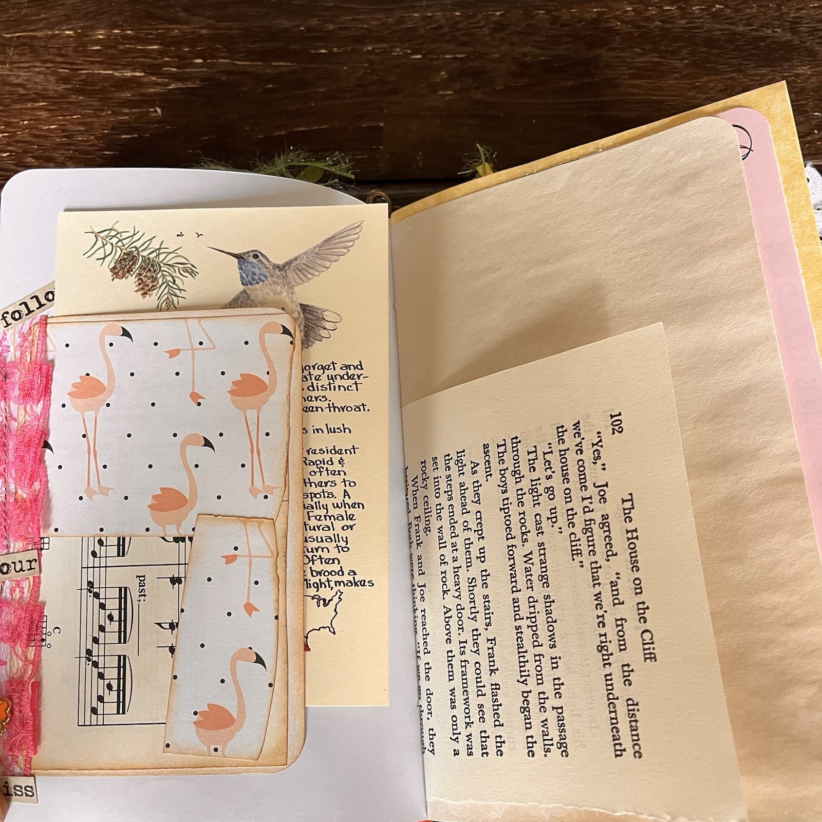 Bird Themed Junk Journal 3 Signatures Softcover Decorated Floral Colorful