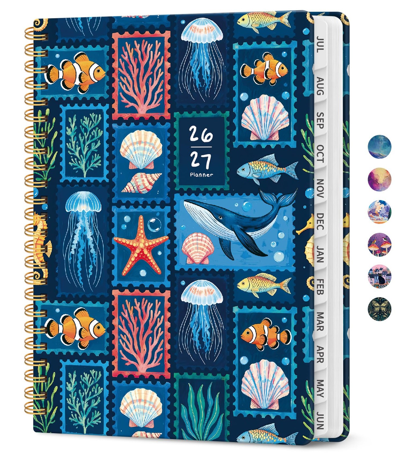 Planner 2026–2027 Academic Book, Weekly and (6.3″x8.5″)a5, T-Ocean Stamps