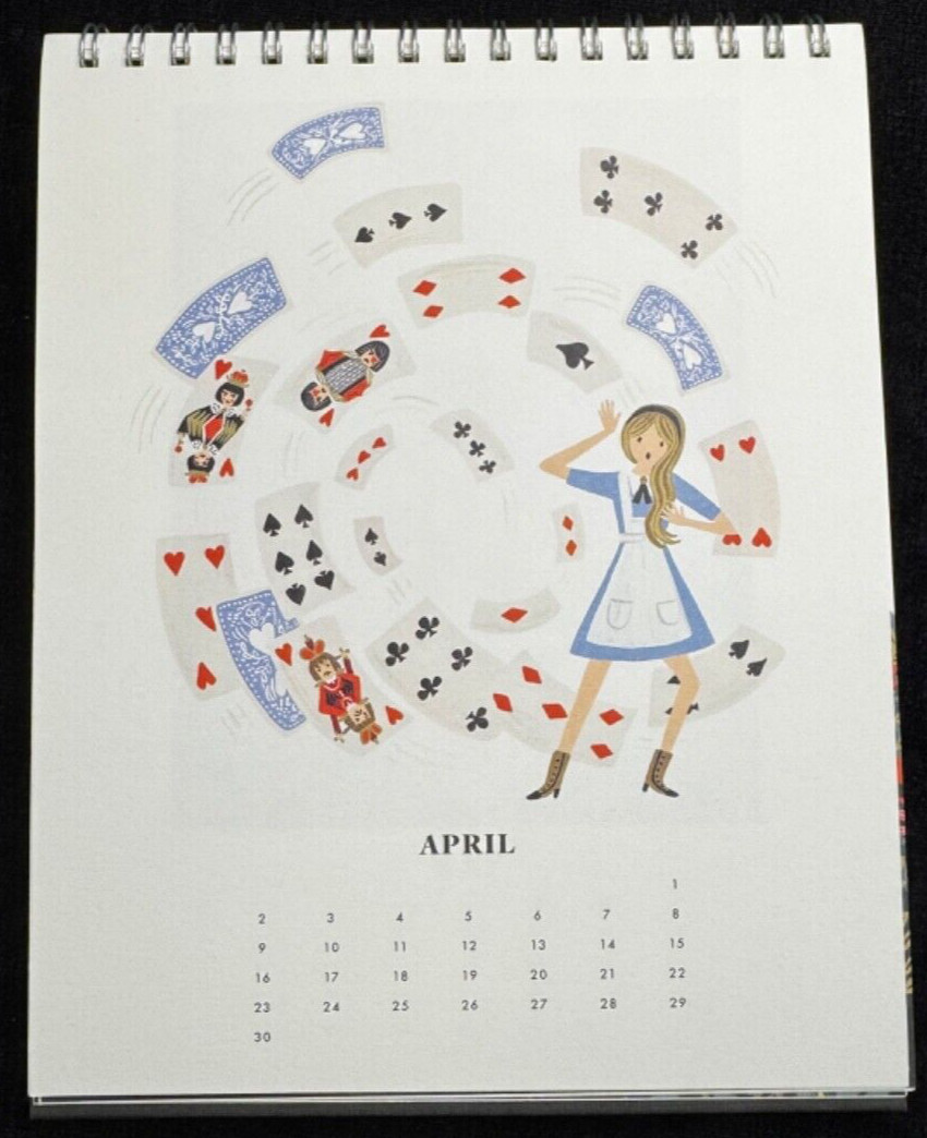 Rifle Paper Co. Limited Ed. Alice In Wonderland 2017 Desk Calendar – Great Art
